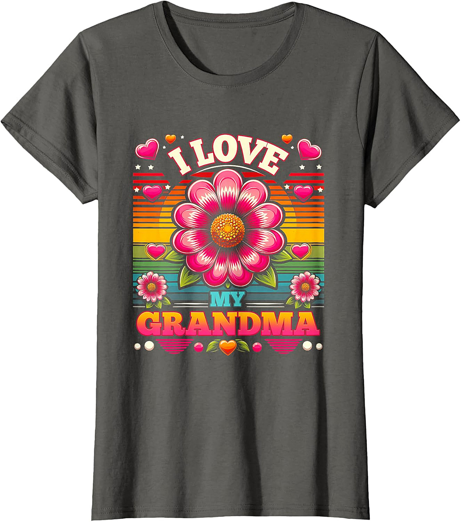  I Love My Grandma T-Shirt | Retro Floral Graphic Tee