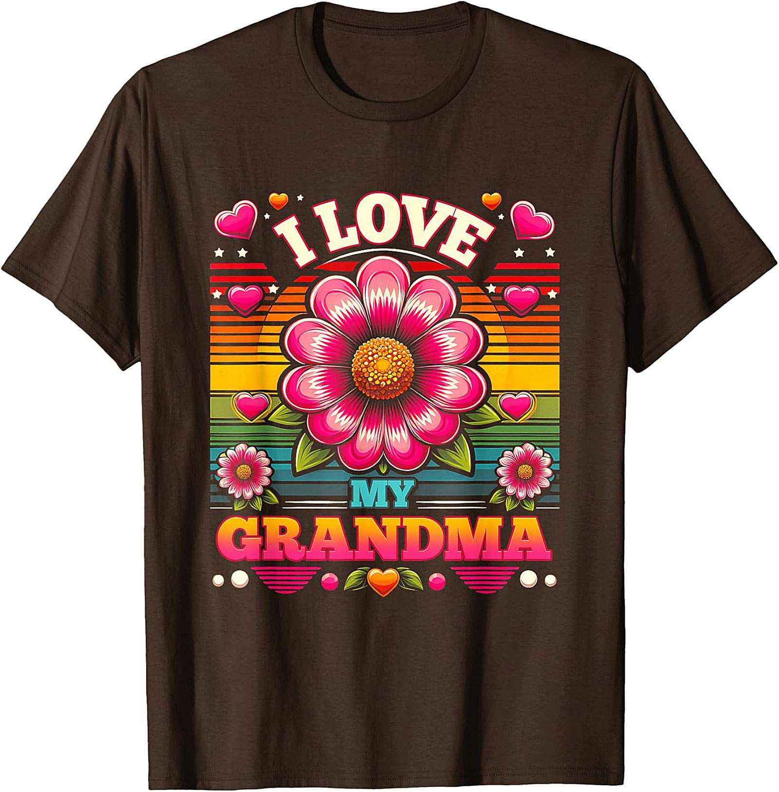 I Love My Grandma T-Shirt | Retro Floral Graphic Tee