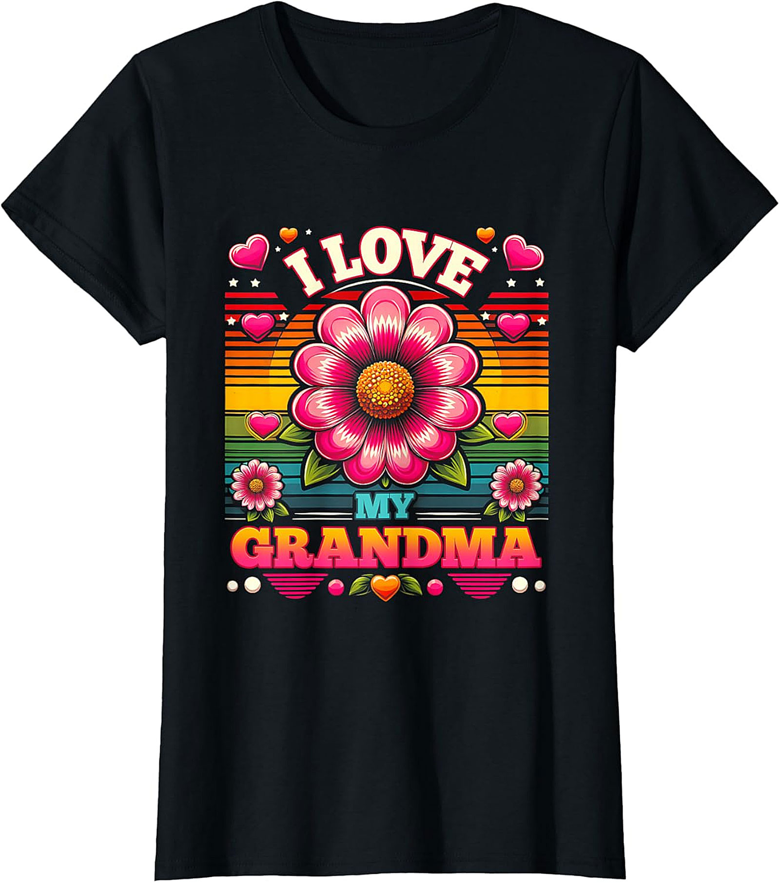  I Love My Grandma T-Shirt | Retro Floral Graphic Tee