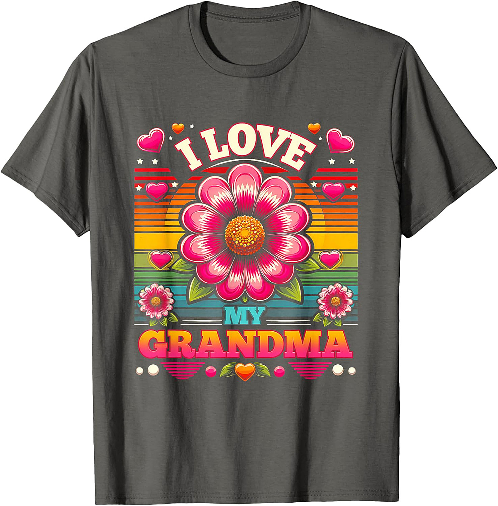  I Love My Grandma T-Shirt | Retro Floral Graphic Tee