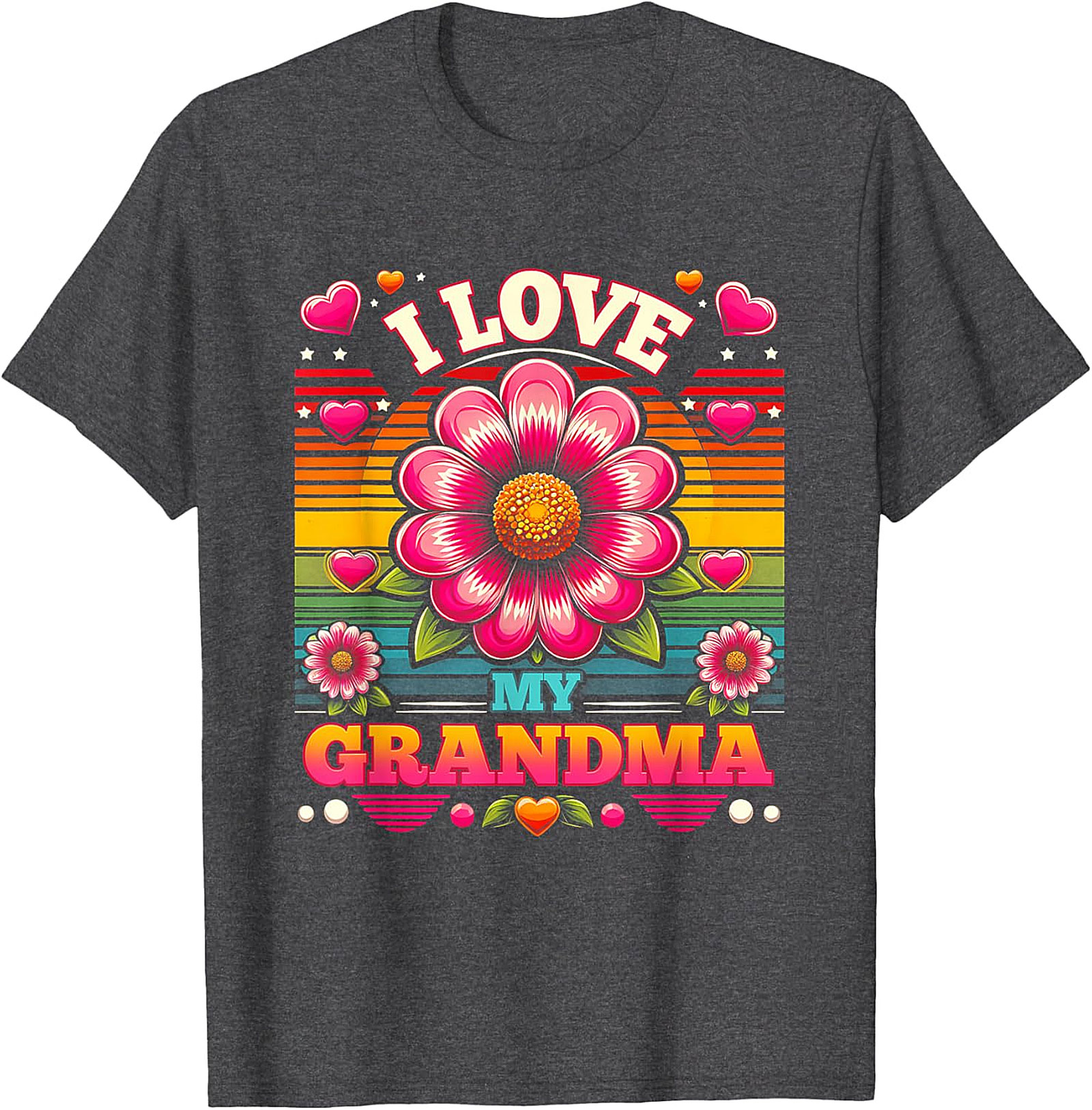  I Love My Grandma T-Shirt | Retro Floral Graphic Tee