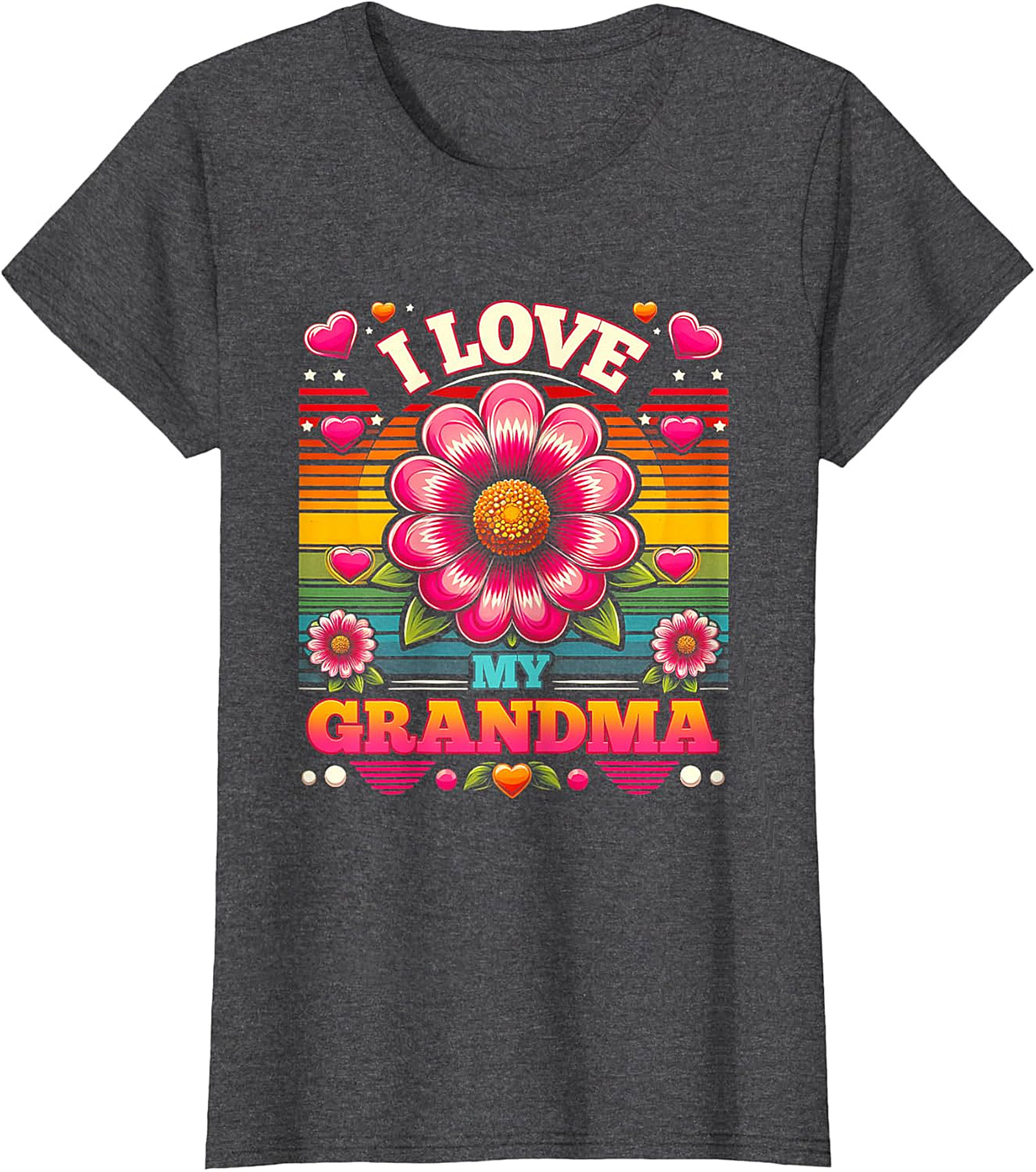  I Love My Grandma T-Shirt | Retro Floral Graphic Tee