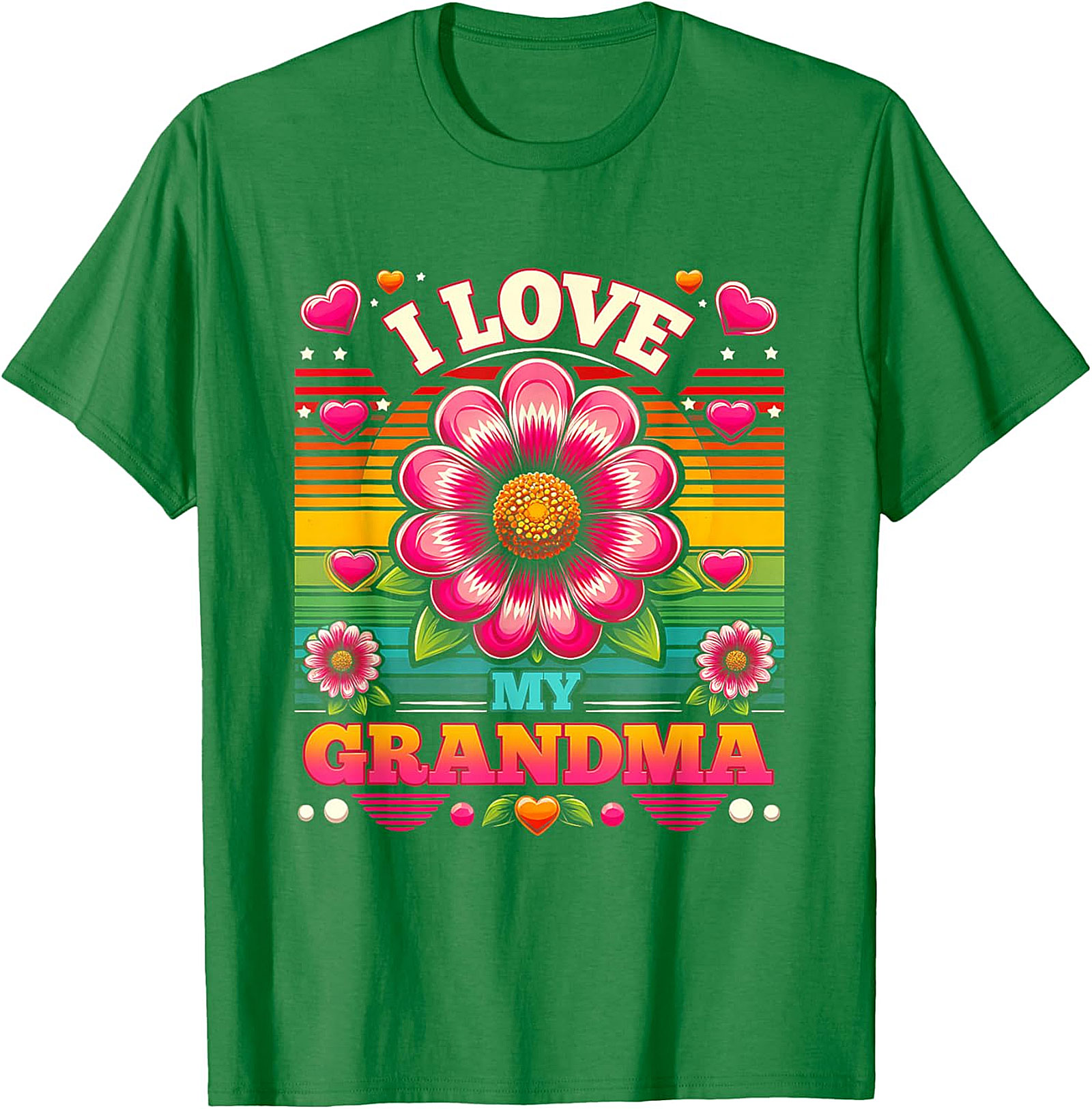  I Love My Grandma T-Shirt | Retro Floral Graphic Tee