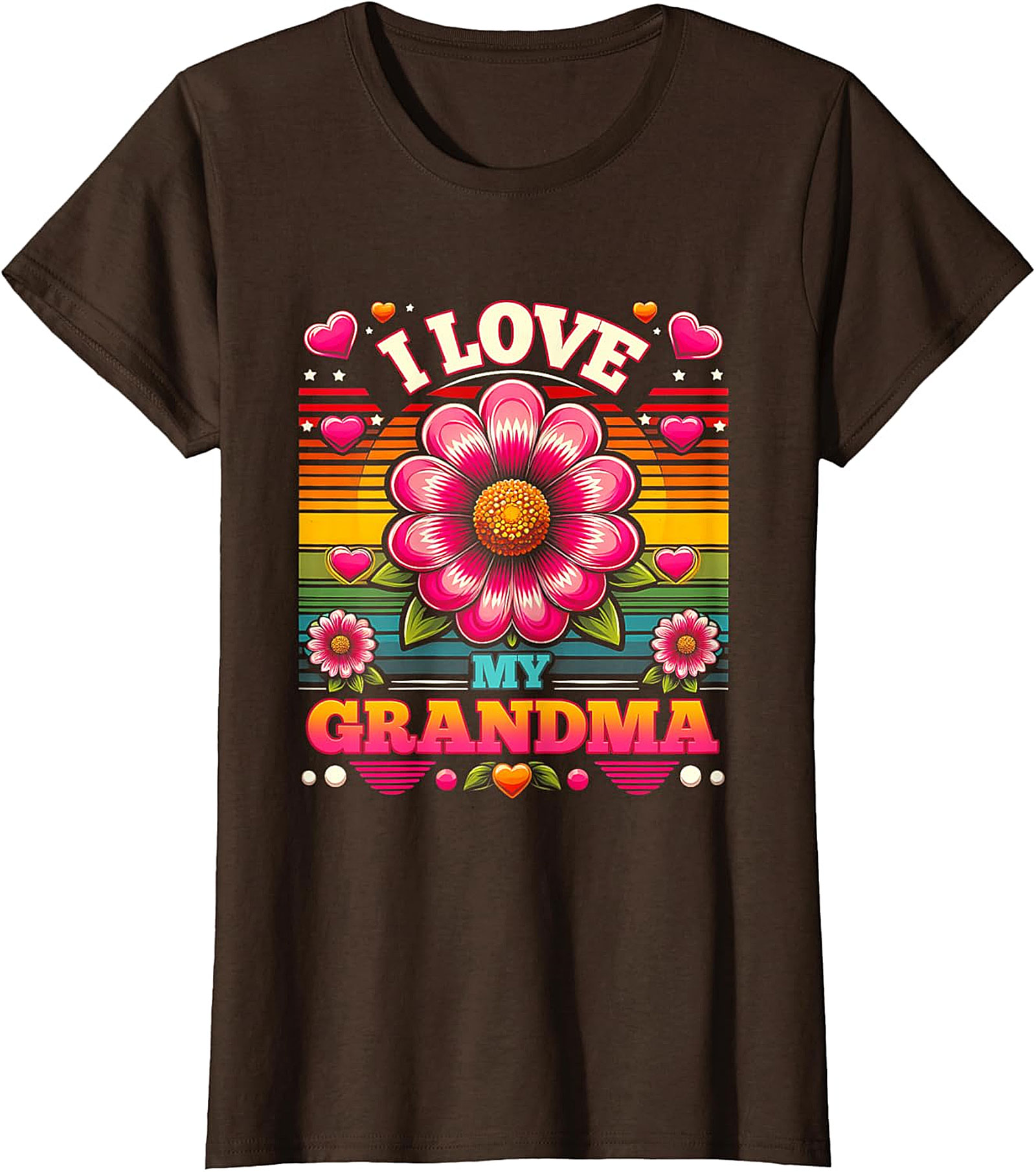 I Love My Grandma T-Shirt | Retro Floral Graphic Tee