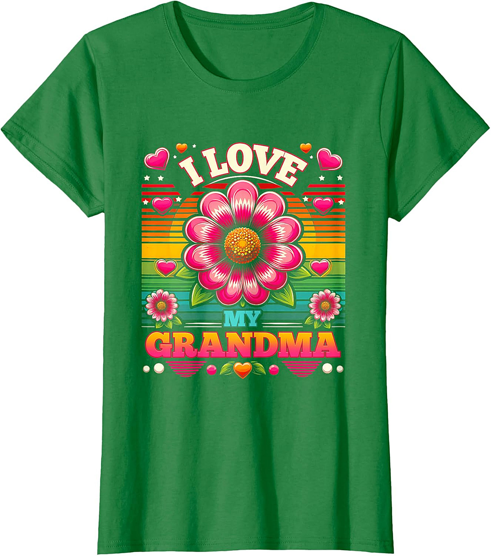  I Love My Grandma T-Shirt | Retro Floral Graphic Tee