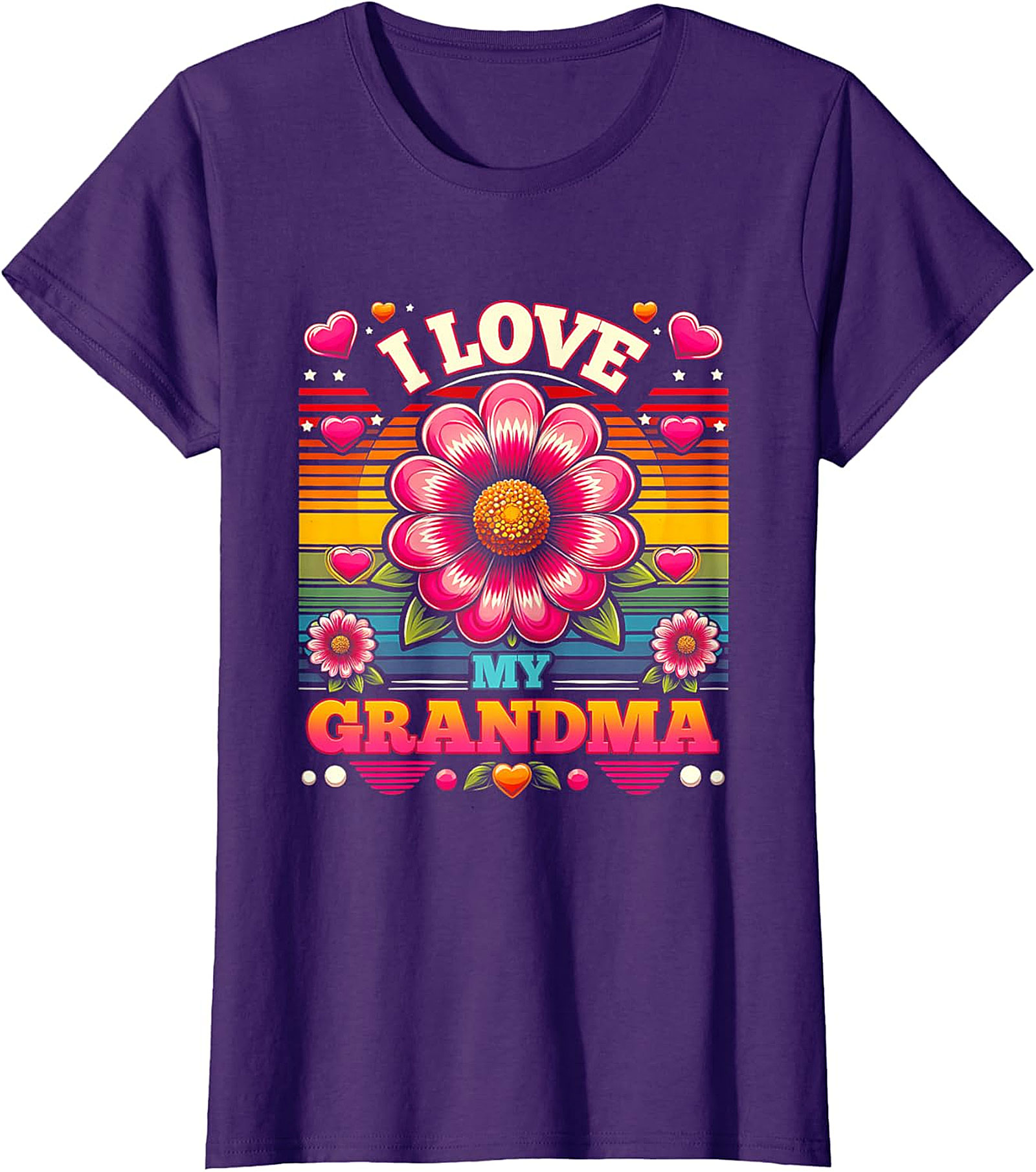  I Love My Grandma T-Shirt | Retro Floral Graphic Tee
