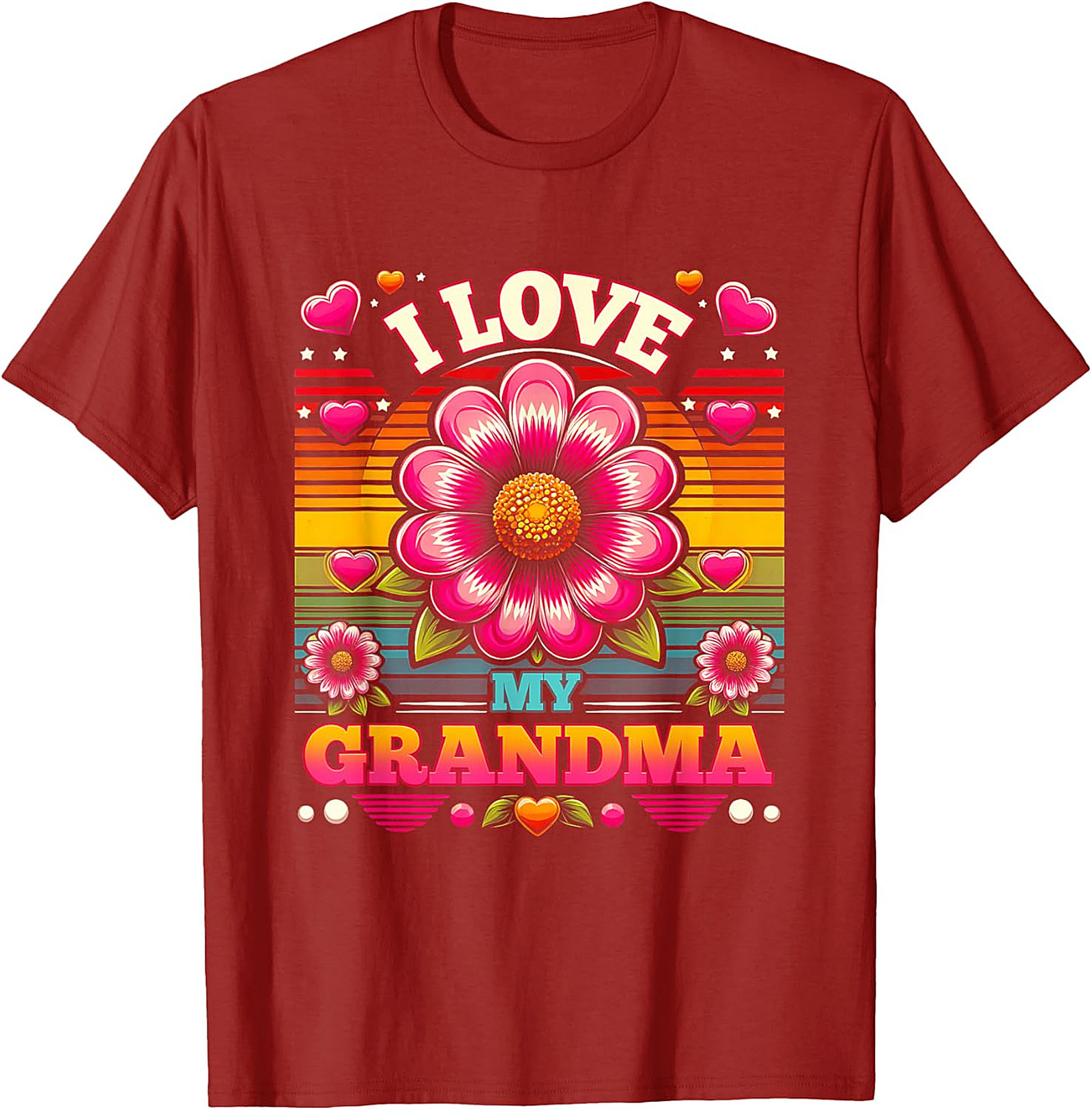  I Love My Grandma T-Shirt | Retro Floral Graphic Tee
