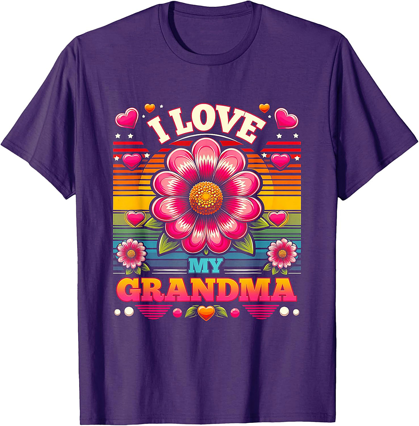  I Love My Grandma T-Shirt | Retro Floral Graphic Tee