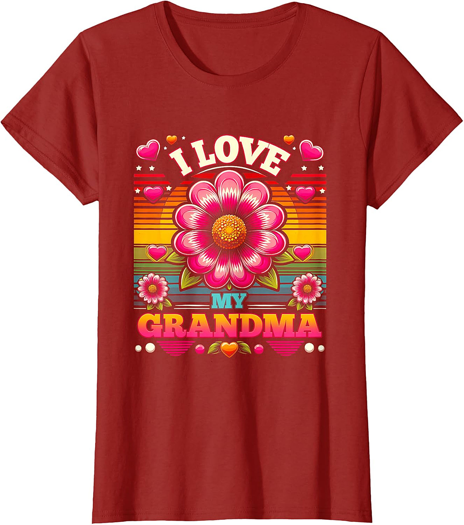  I Love My Grandma T-Shirt | Retro Floral Graphic Tee