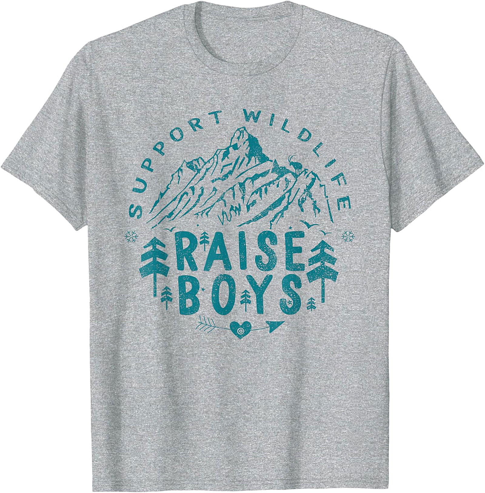 Support Wildlife Raise Boys T-shirt Funny Parent Graphic Tee