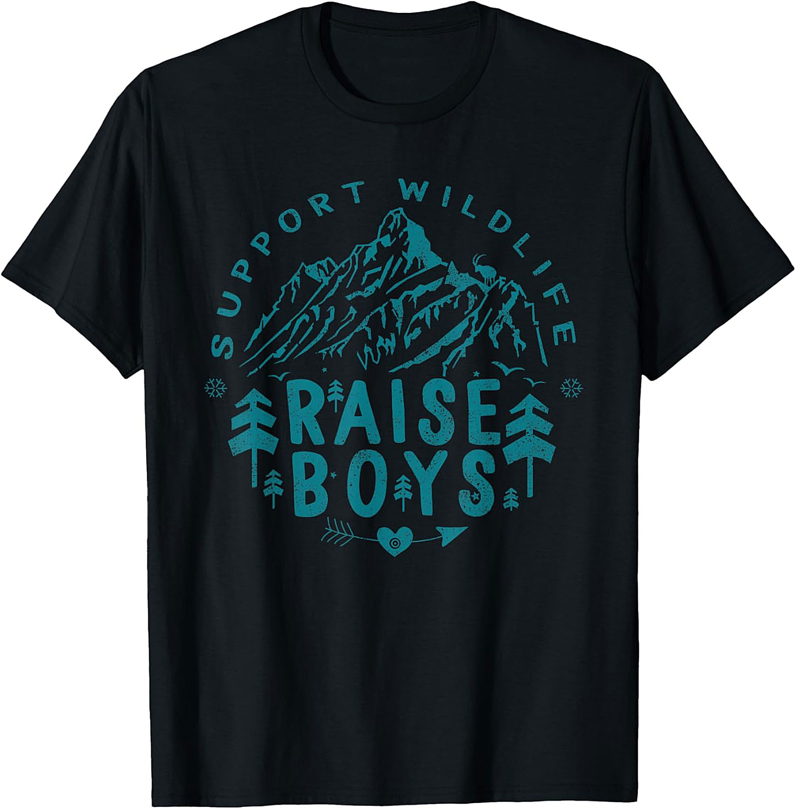 Support Wildlife Raise Boys T-shirt Funny Parent Graphic Tee
