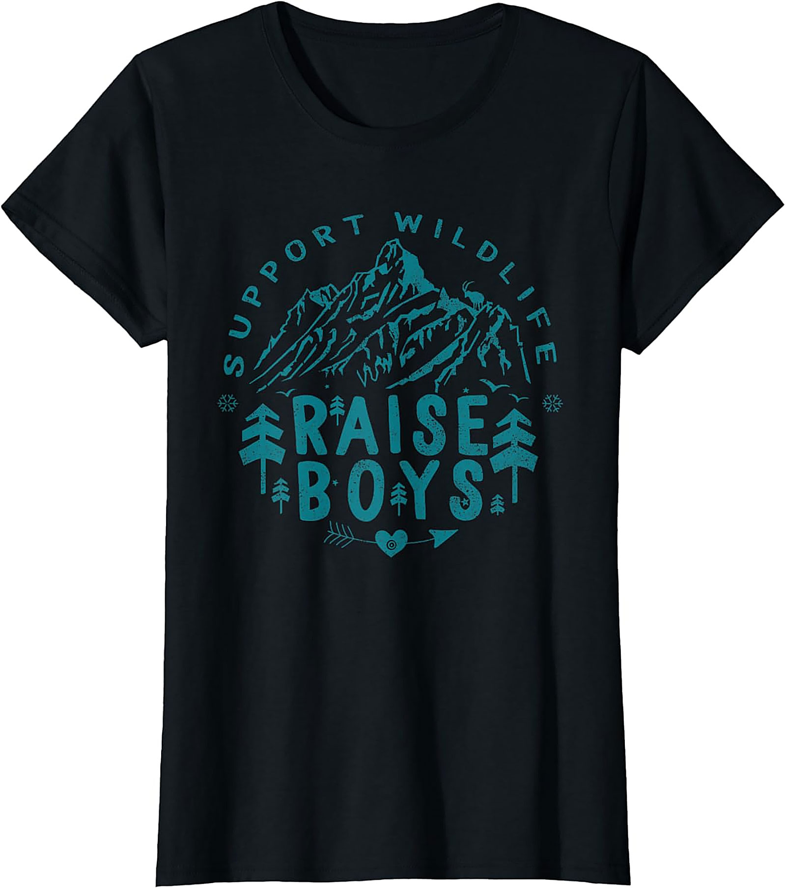 Support Wildlife Raise Boys T-shirt Funny Parent Graphic Tee