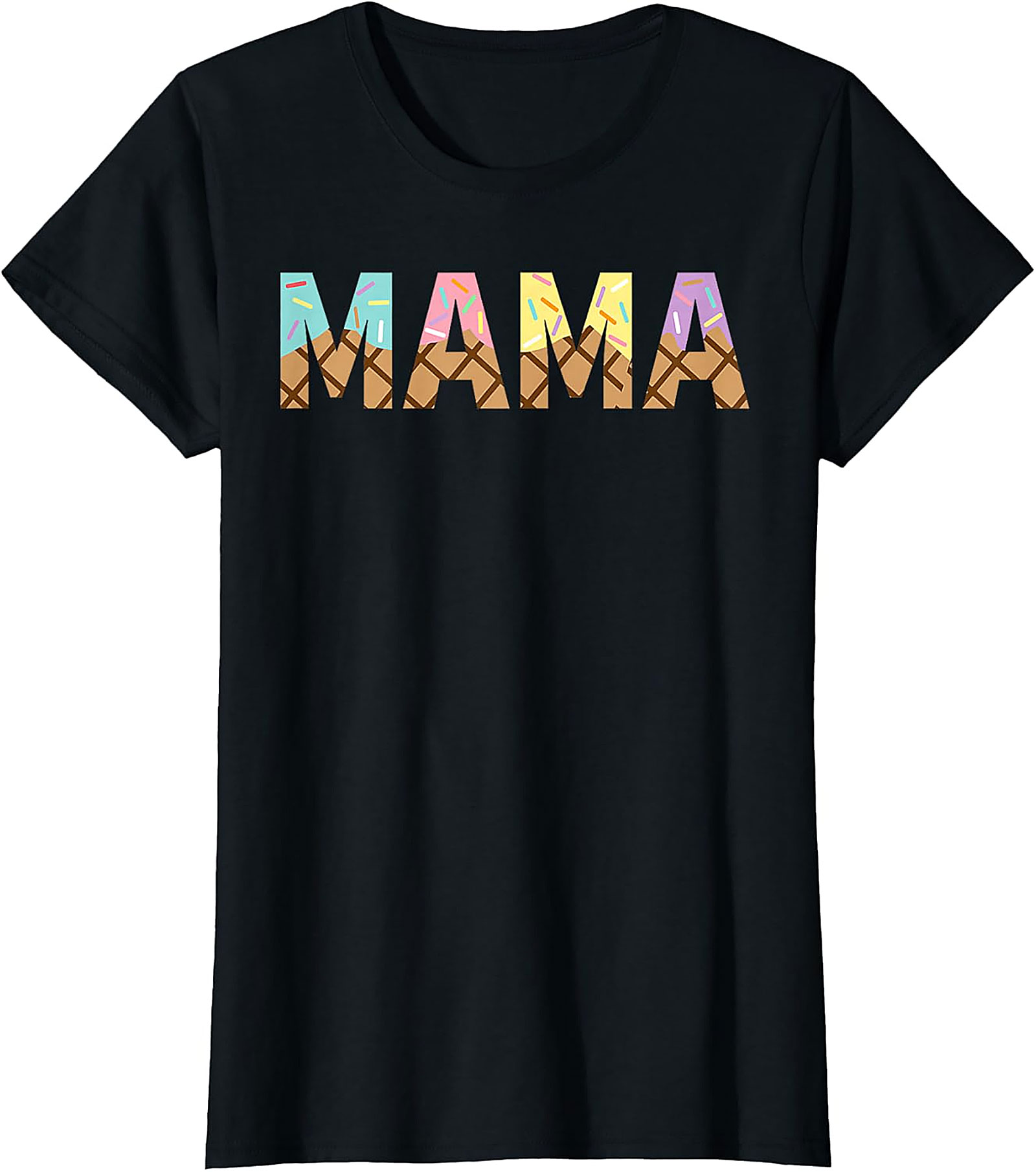  Ice Cream Mama T-shirt Cute Summer Mom Graphic Tee