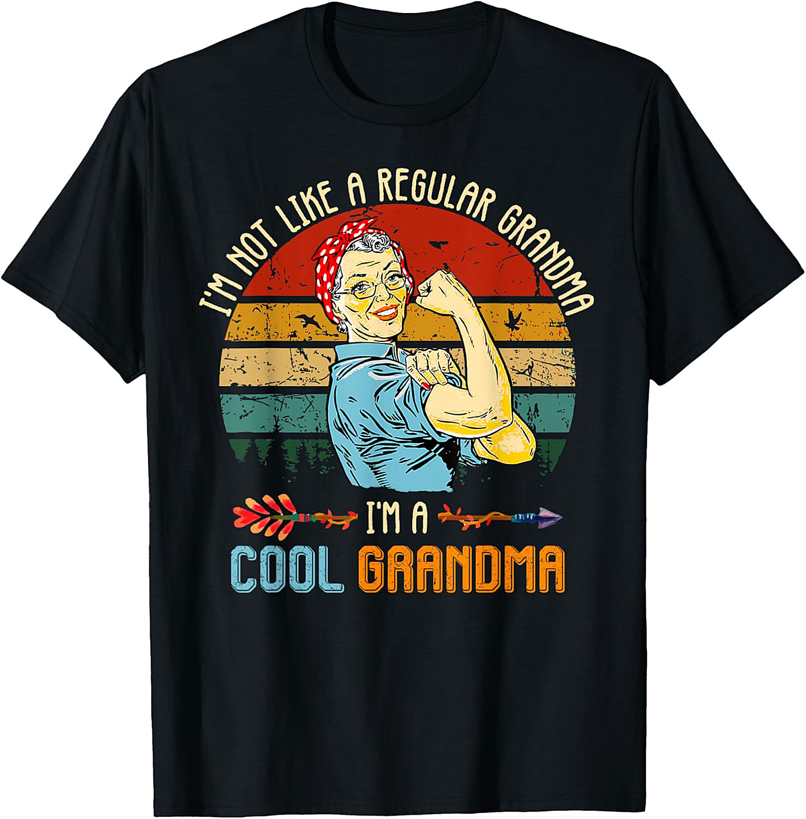 Cool Grandma T-Shirt - Funny Retro Graphic Tee for Her