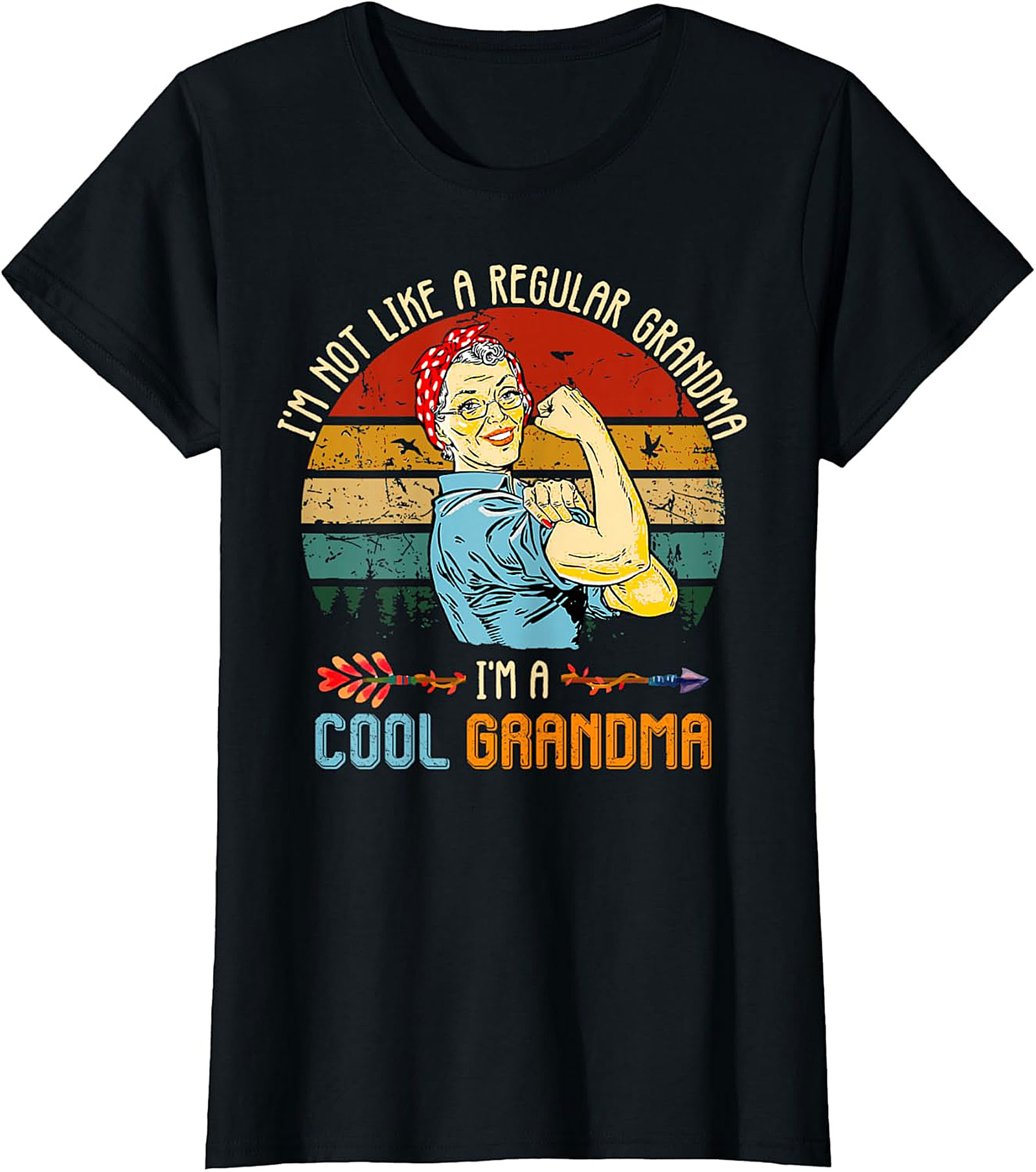Cool Grandma T-Shirt - Funny Retro Graphic Tee for Her