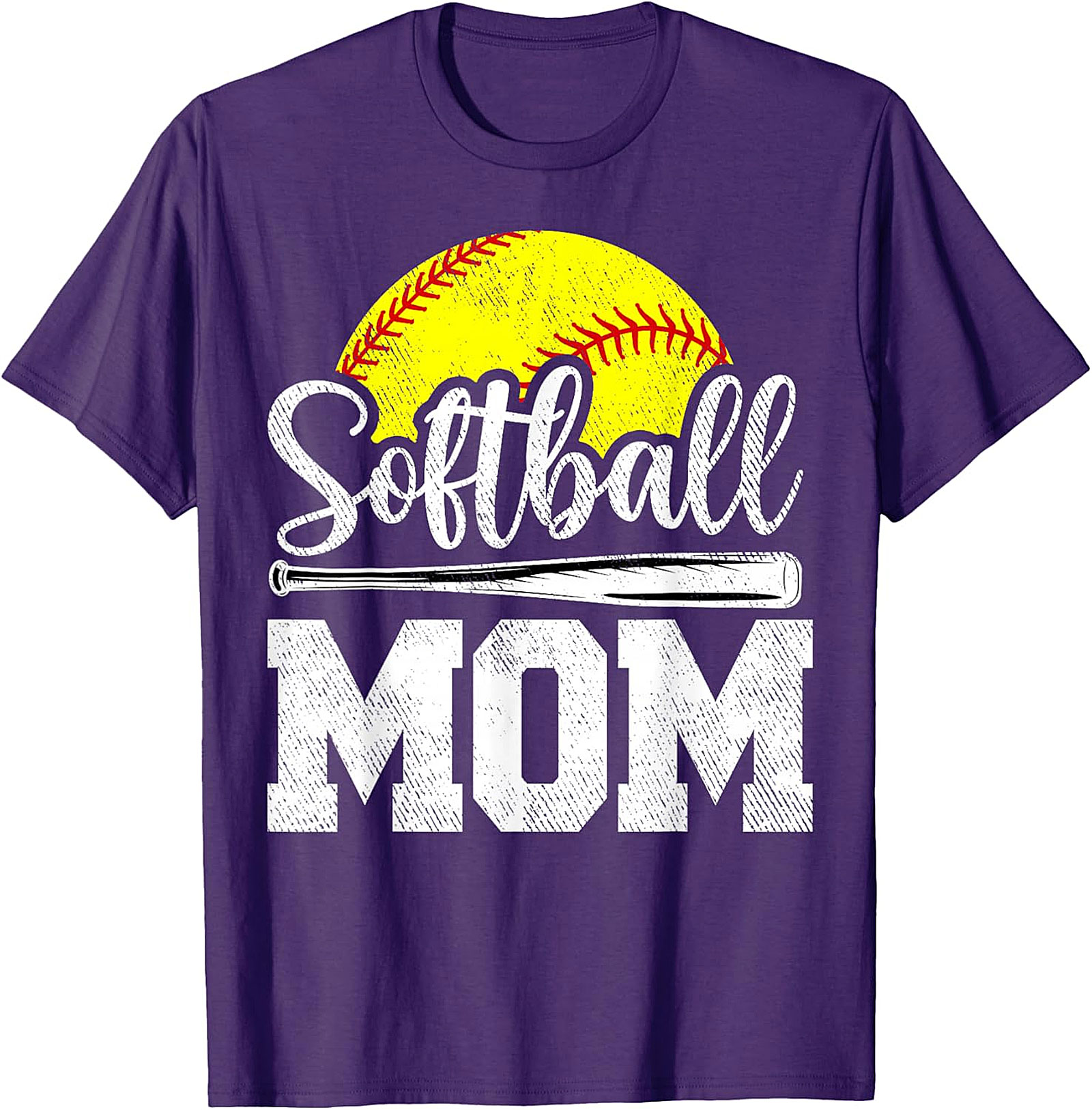 Softball Mom T-shirt | Vintage Graphic Tee for Game Day