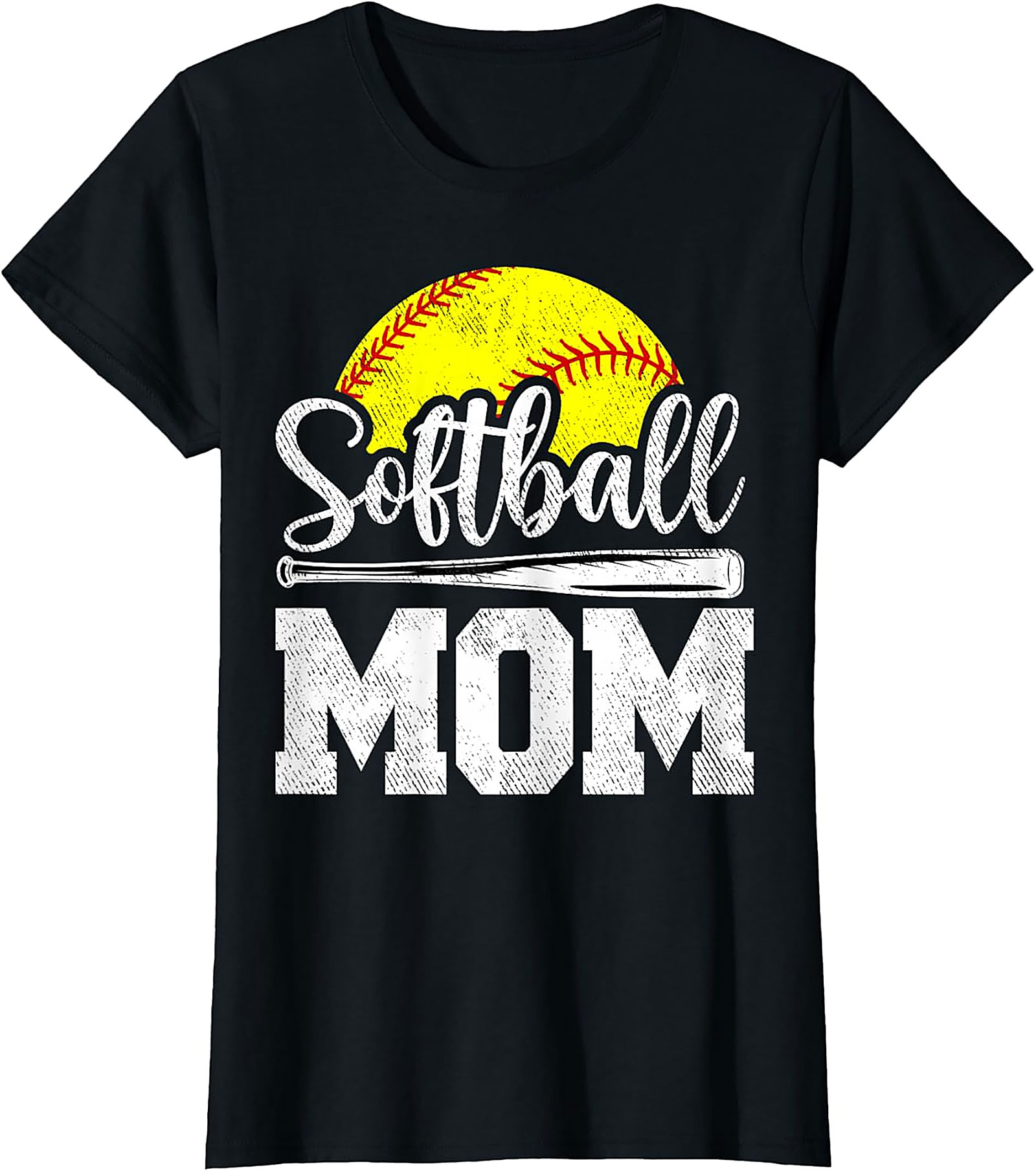 Softball Mom T-shirt | Vintage Graphic Tee for Game Day