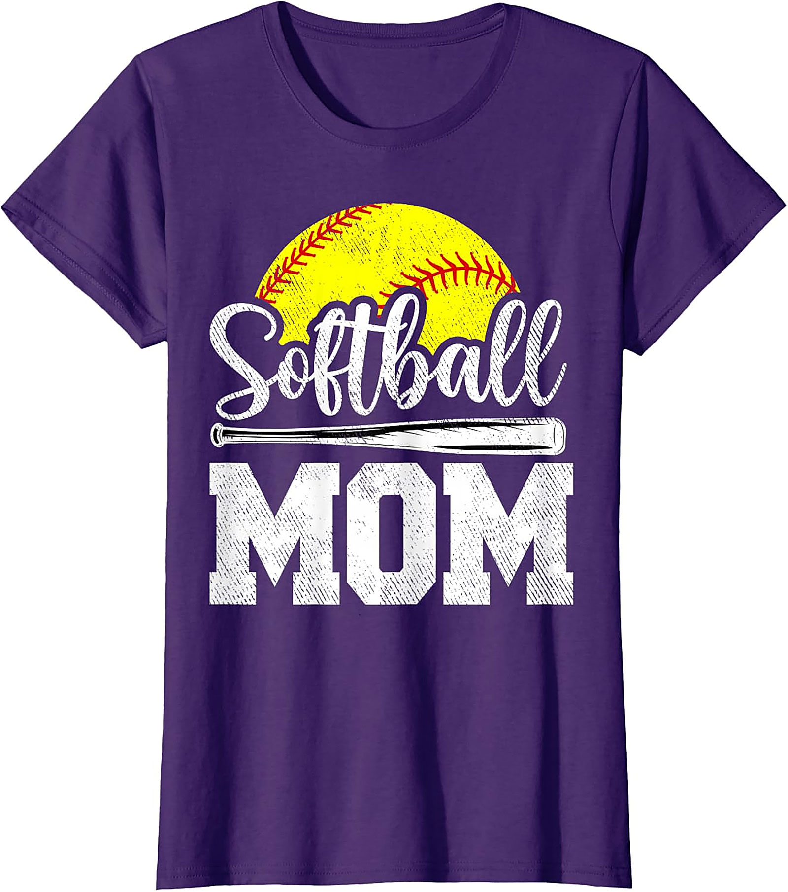 Softball Mom T-shirt | Vintage Graphic Tee for Game Day