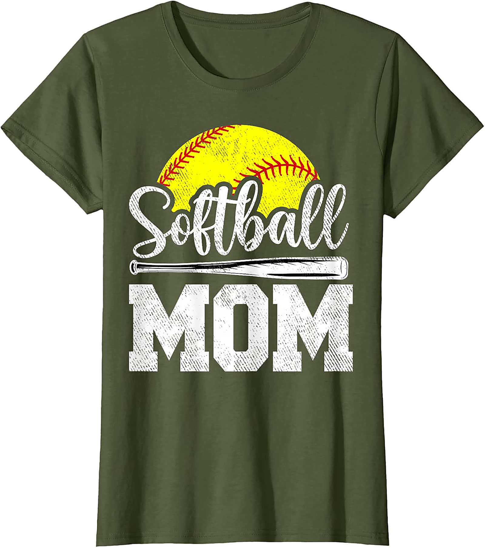 Softball Mom T-shirt | Vintage Graphic Tee for Game Day