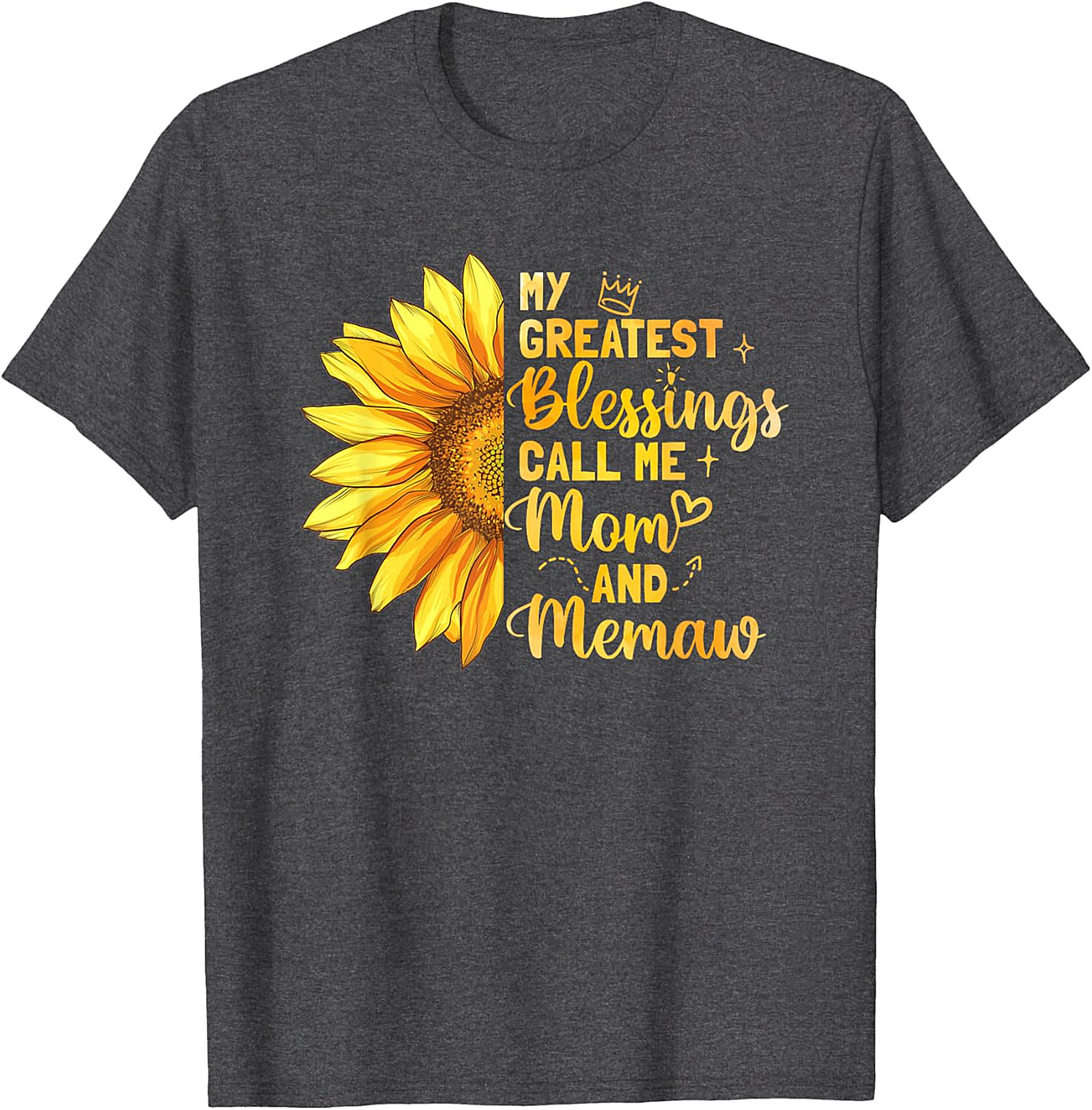  Mom and Memaw Sunflower T-shirt My Greatest Blessings Tee