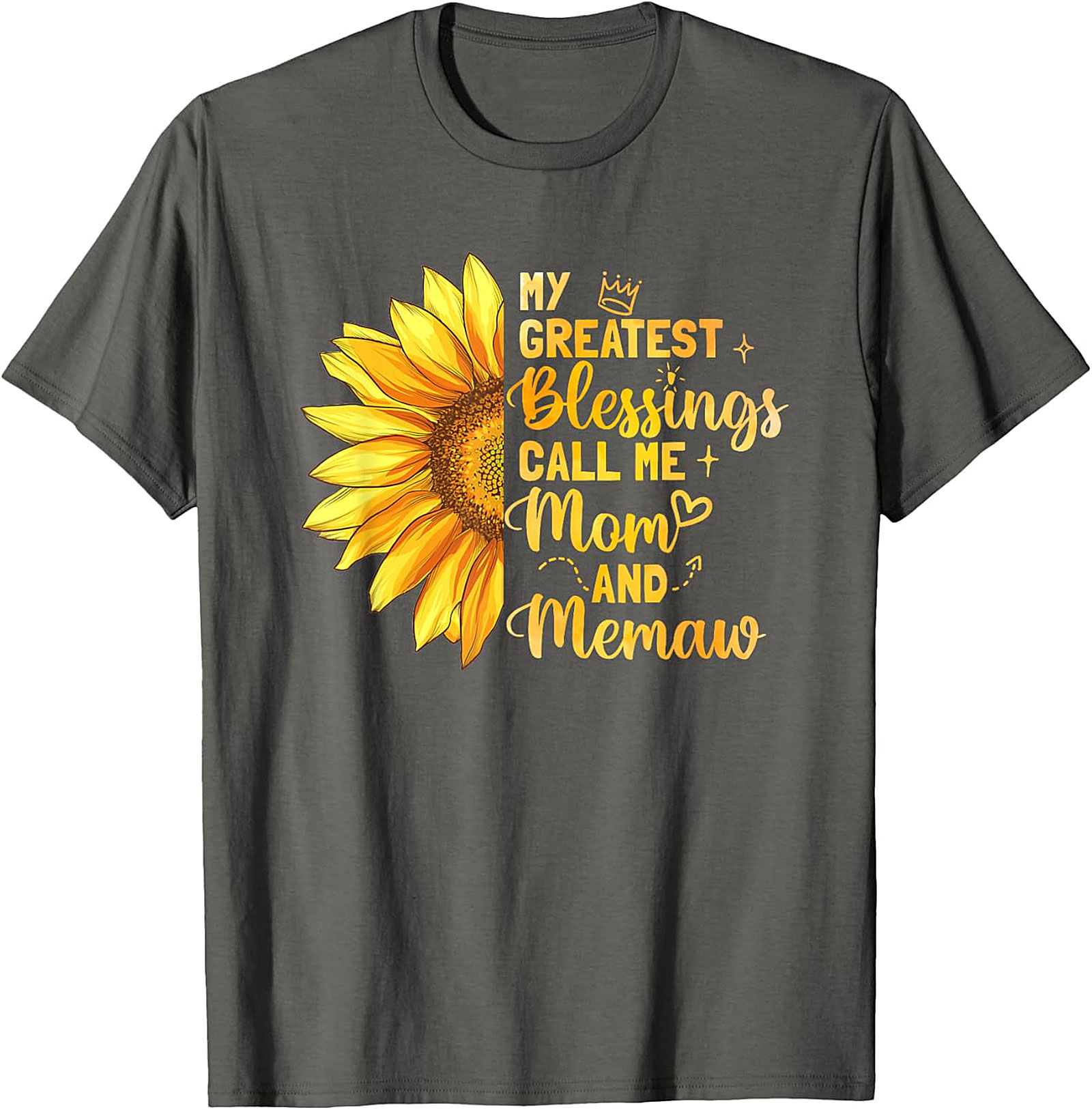  Mom and Memaw Sunflower T-shirt My Greatest Blessings Tee