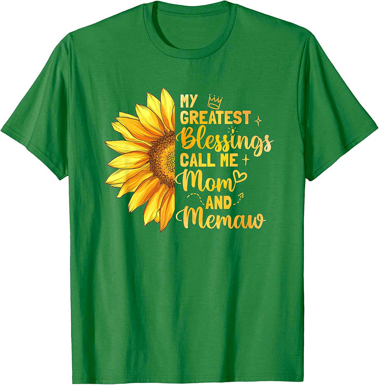  Mom and Memaw Sunflower T-shirt My Greatest Blessings Tee