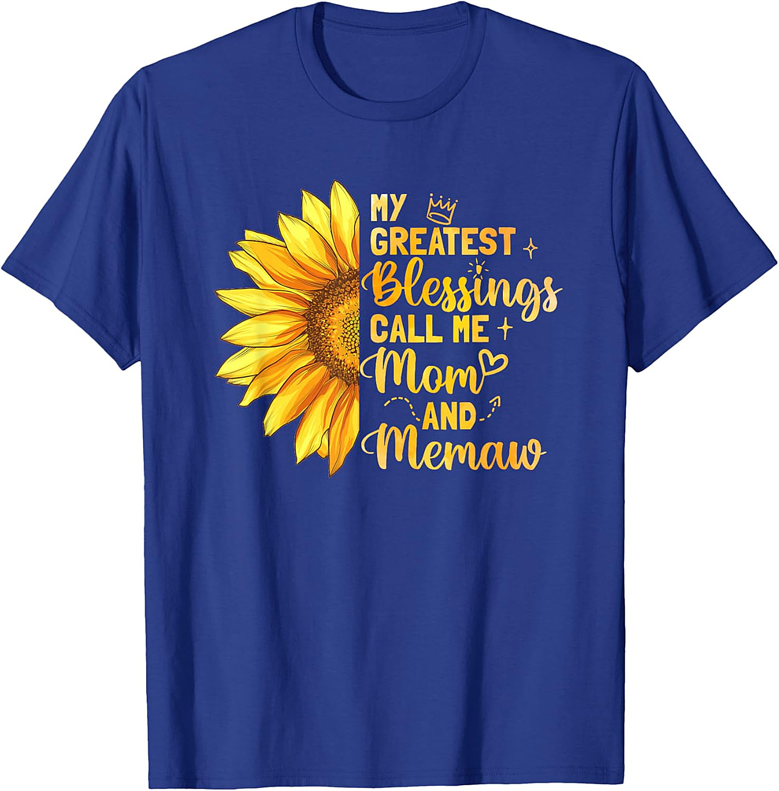  Mom and Memaw Sunflower T-shirt My Greatest Blessings Tee