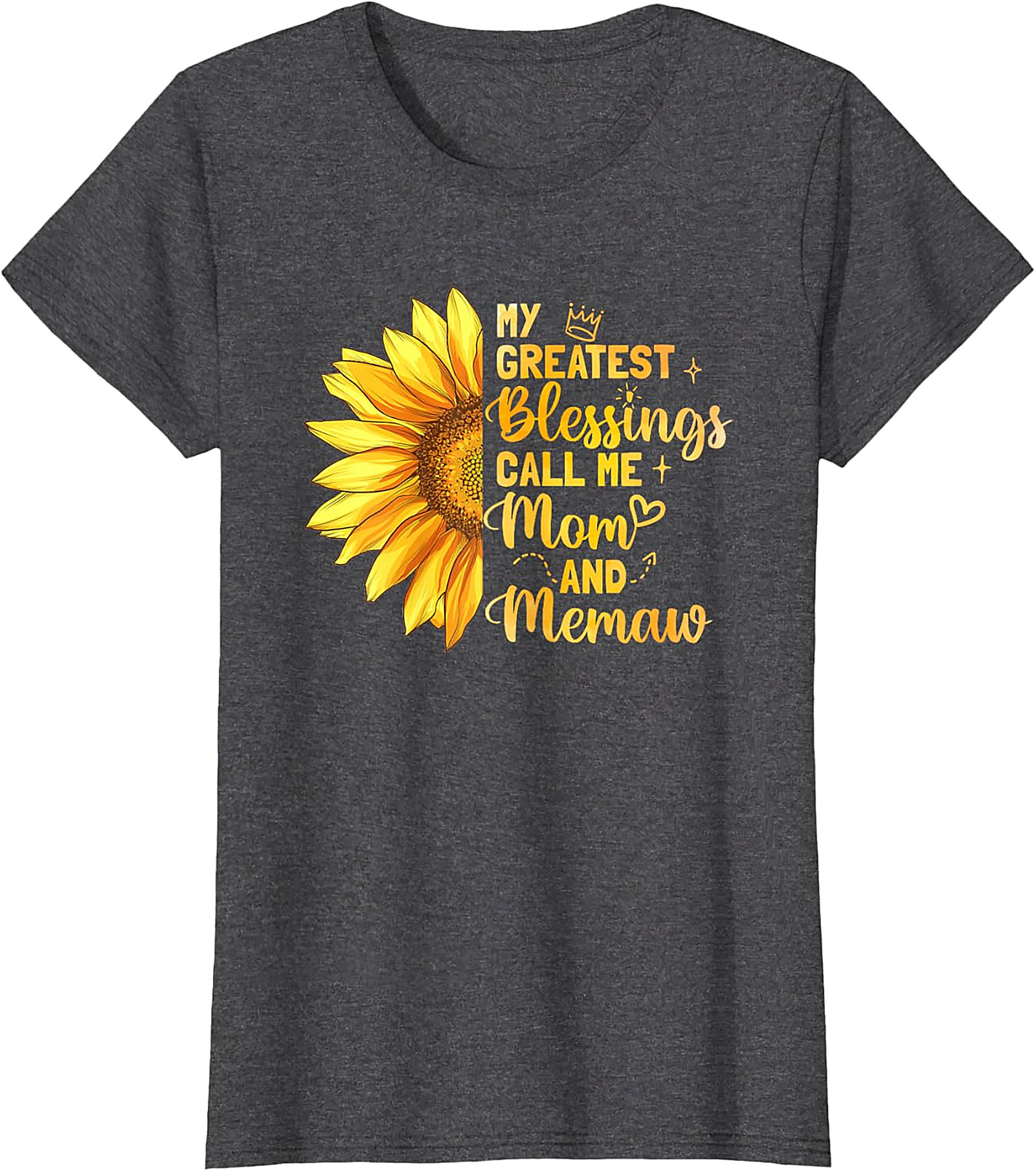  Mom and Memaw Sunflower T-shirt My Greatest Blessings Tee