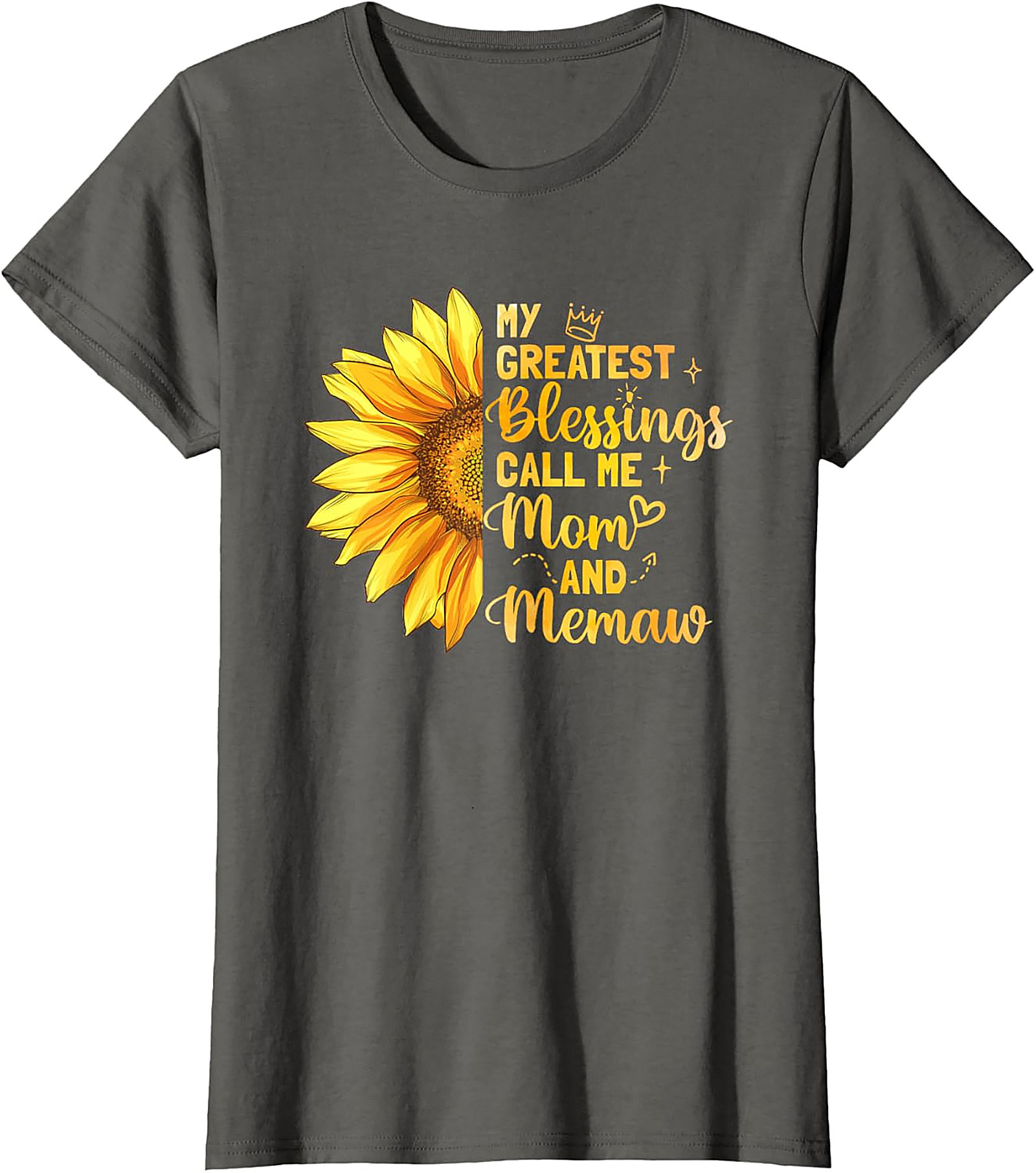  Mom and Memaw Sunflower T-shirt My Greatest Blessings Tee