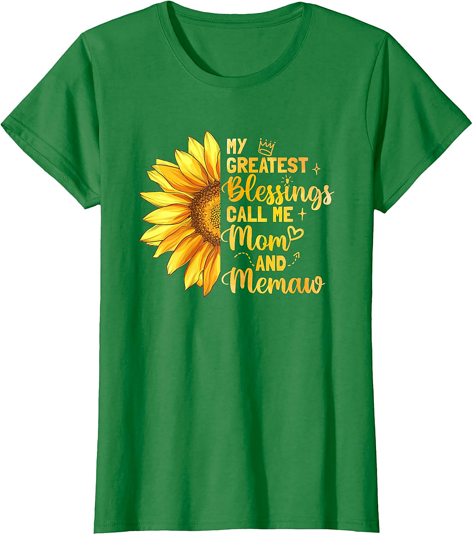  Mom and Memaw Sunflower T-shirt My Greatest Blessings Tee