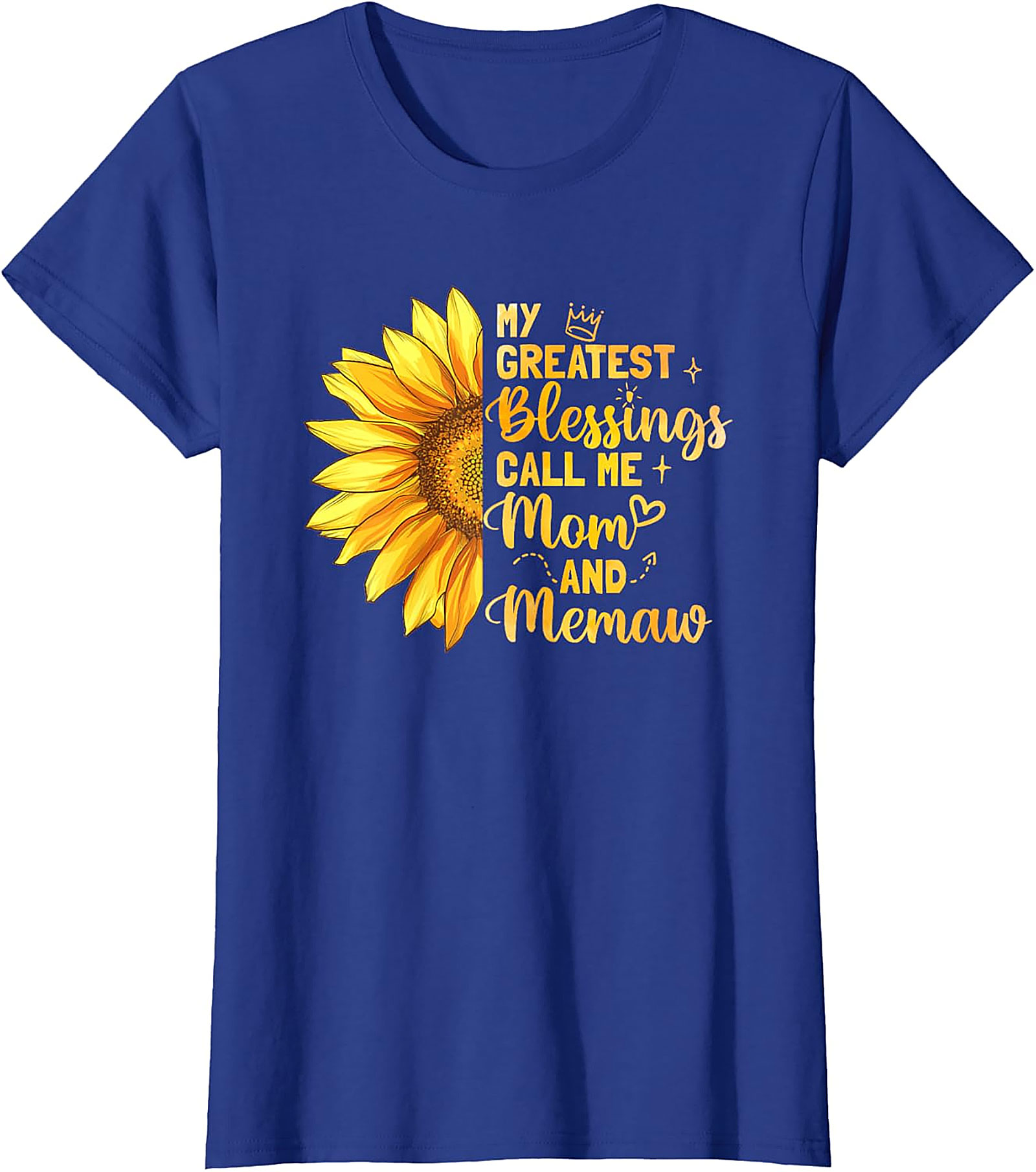  Mom and Memaw Sunflower T-shirt My Greatest Blessings Tee