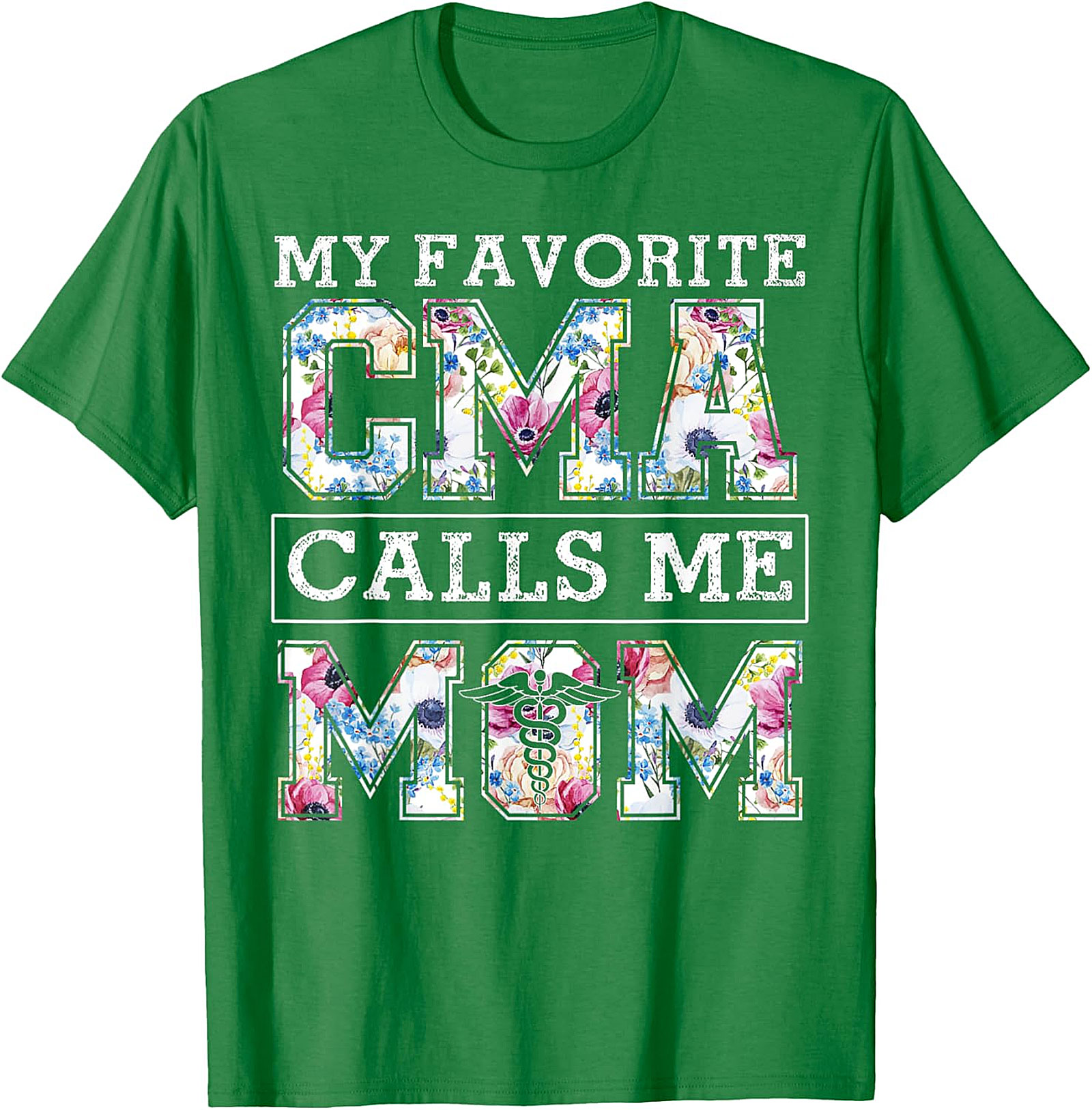  My Favorite CMA Calls Me Mom Floral T-Shirt Gift for Mom