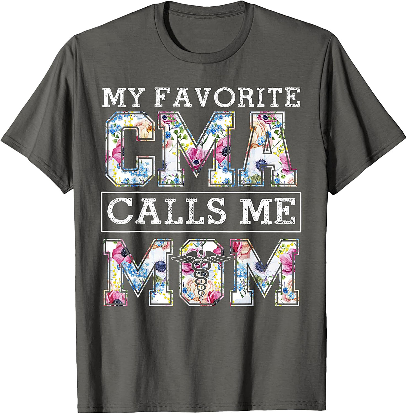  My Favorite CMA Calls Me Mom Floral T-Shirt Gift for Mom