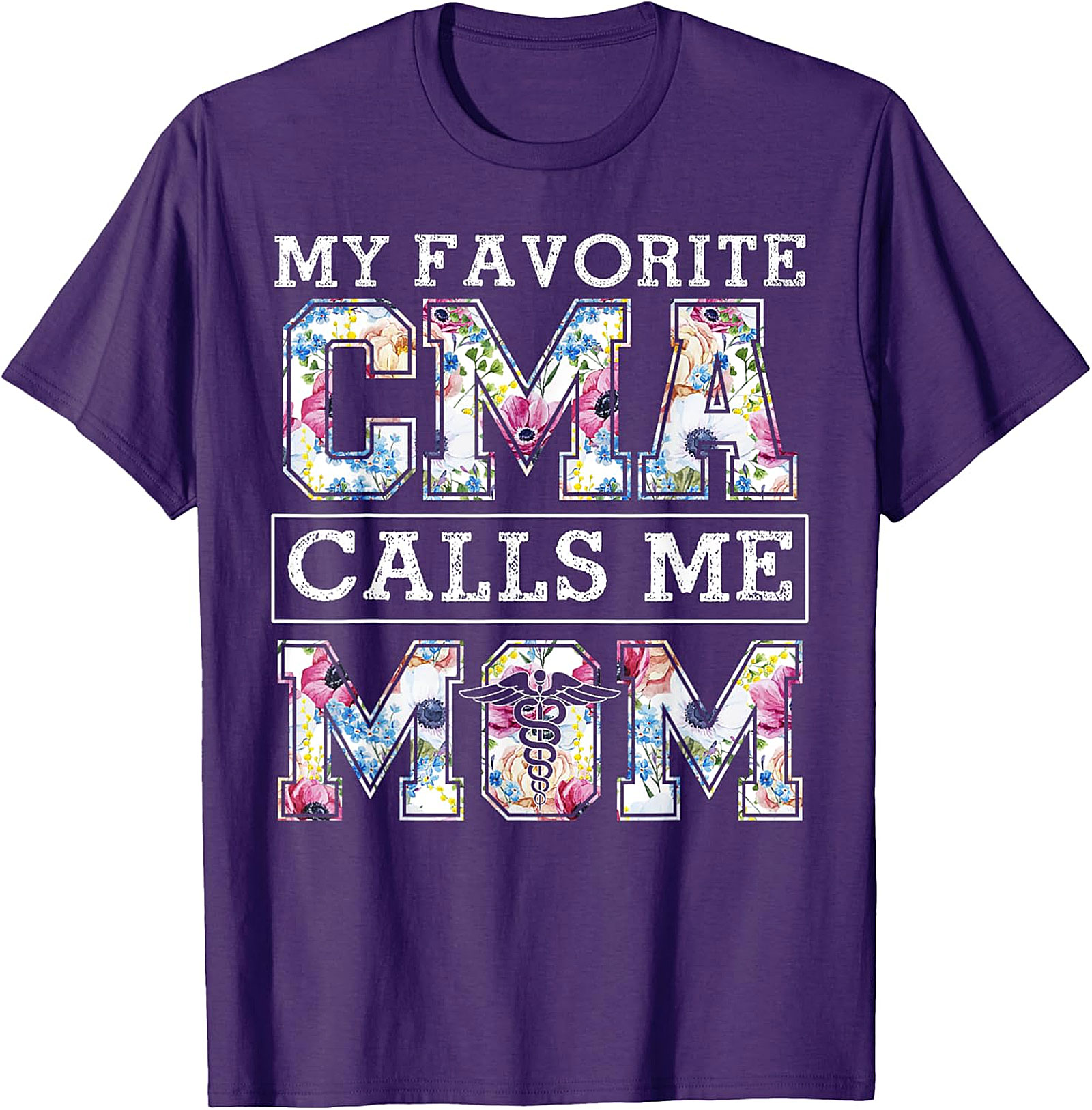  My Favorite CMA Calls Me Mom Floral T-Shirt Gift for Mom
