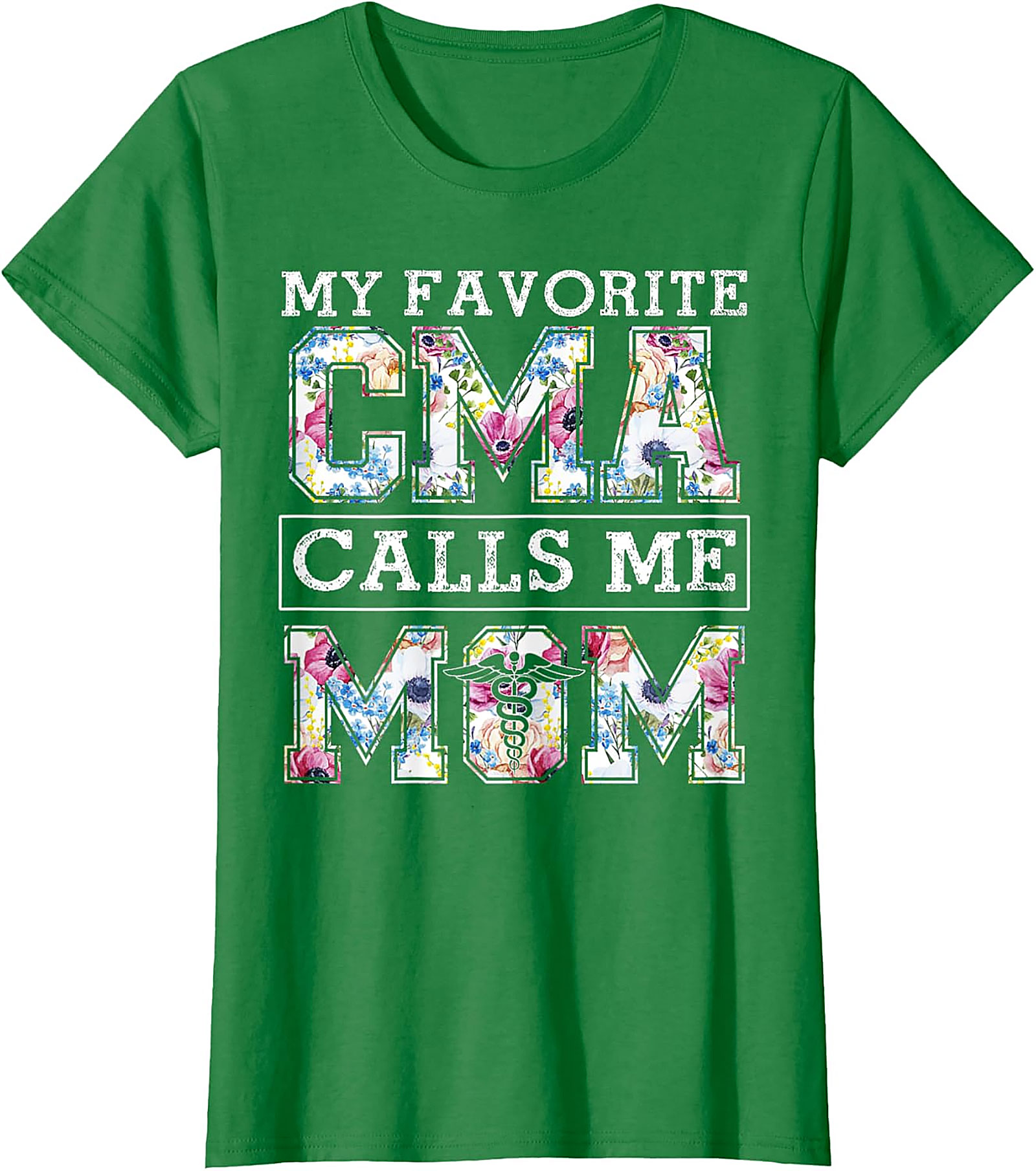  My Favorite CMA Calls Me Mom Floral T-Shirt Gift for Mom