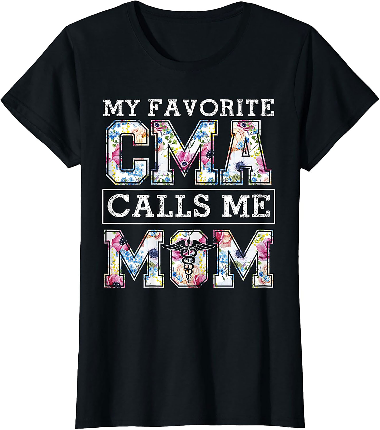  My Favorite CMA Calls Me Mom Floral T-Shirt Gift for Mom