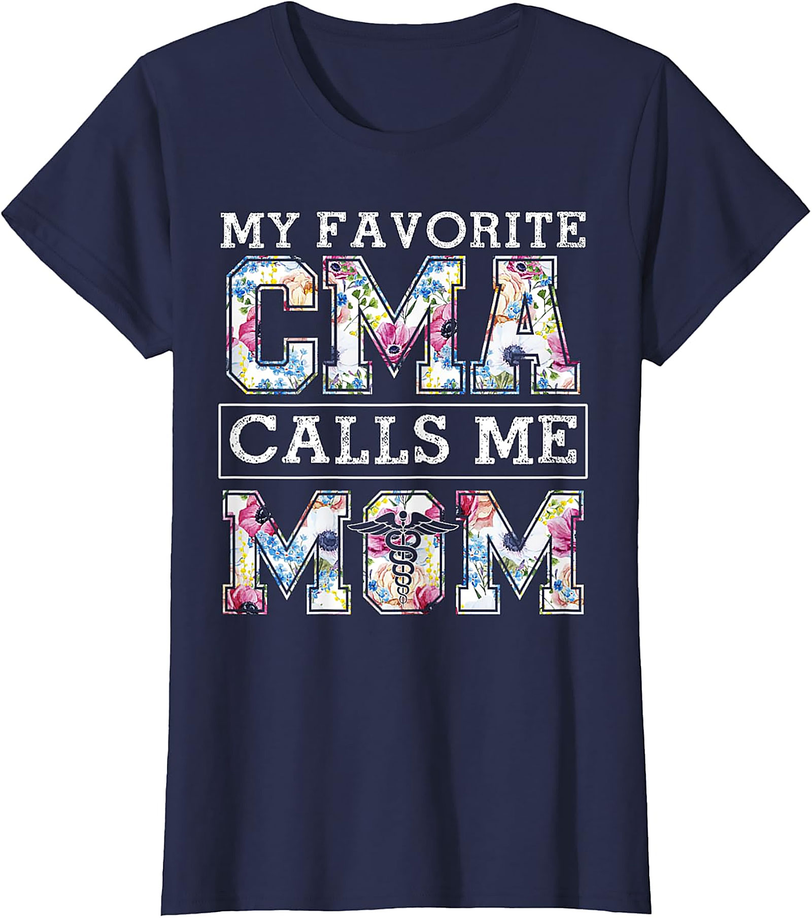  My Favorite CMA Calls Me Mom Floral T-Shirt Gift for Mom
