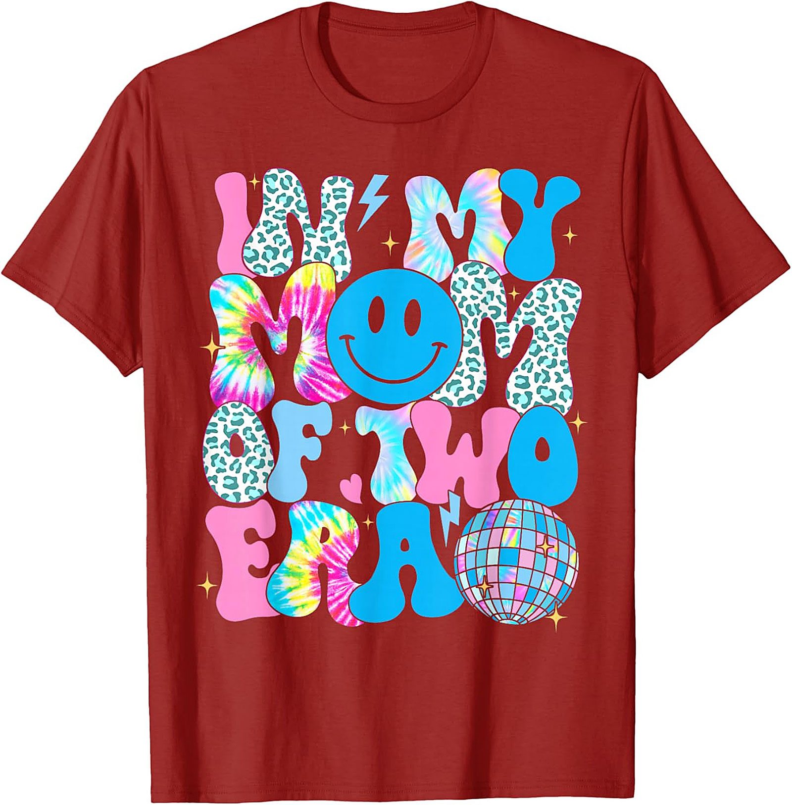 In My Mom Of Two Era T-Shirt | Groovy Retro Mom Tee
