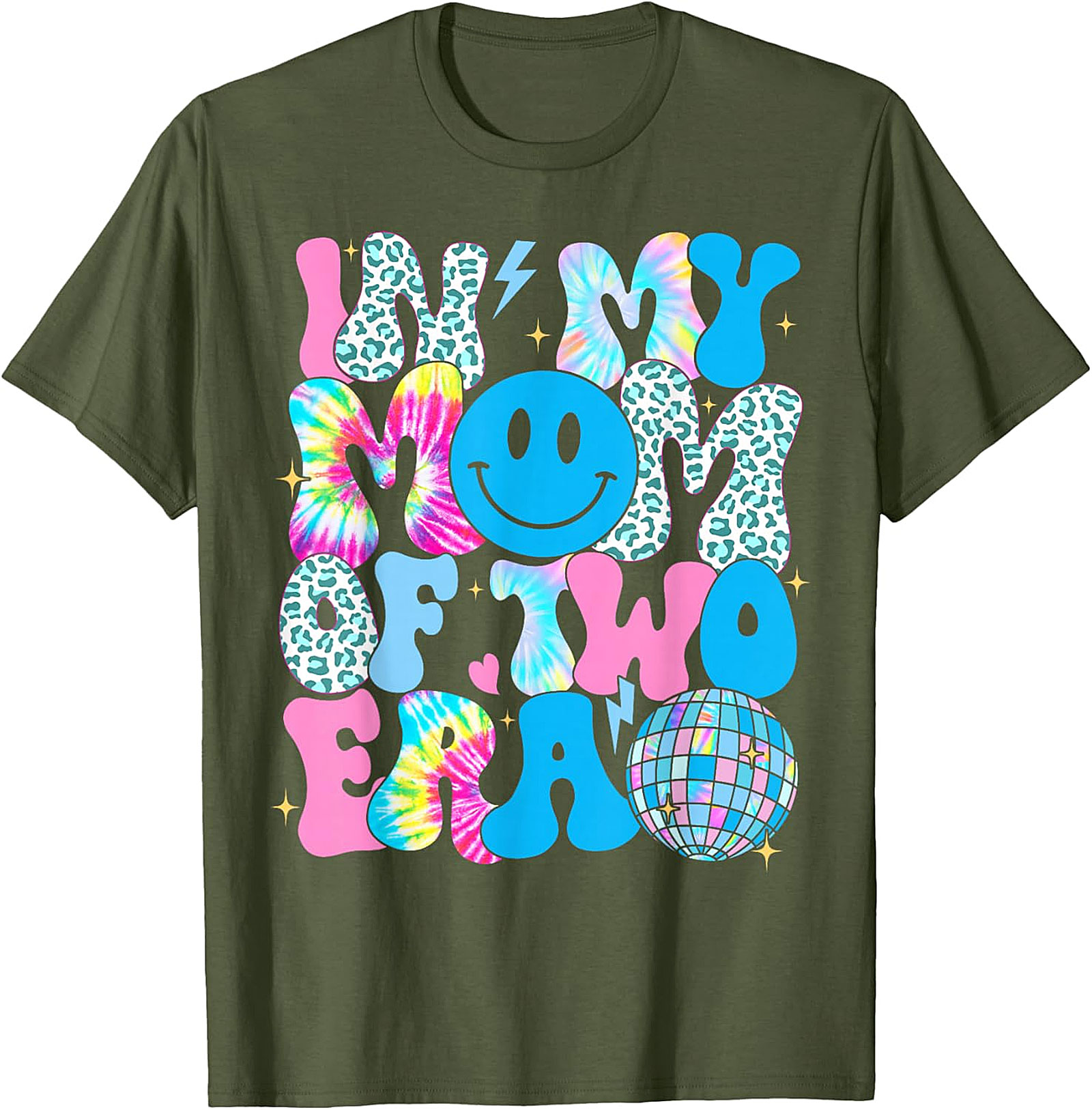 In My Mom Of Two Era T-Shirt | Groovy Retro Mom Tee
