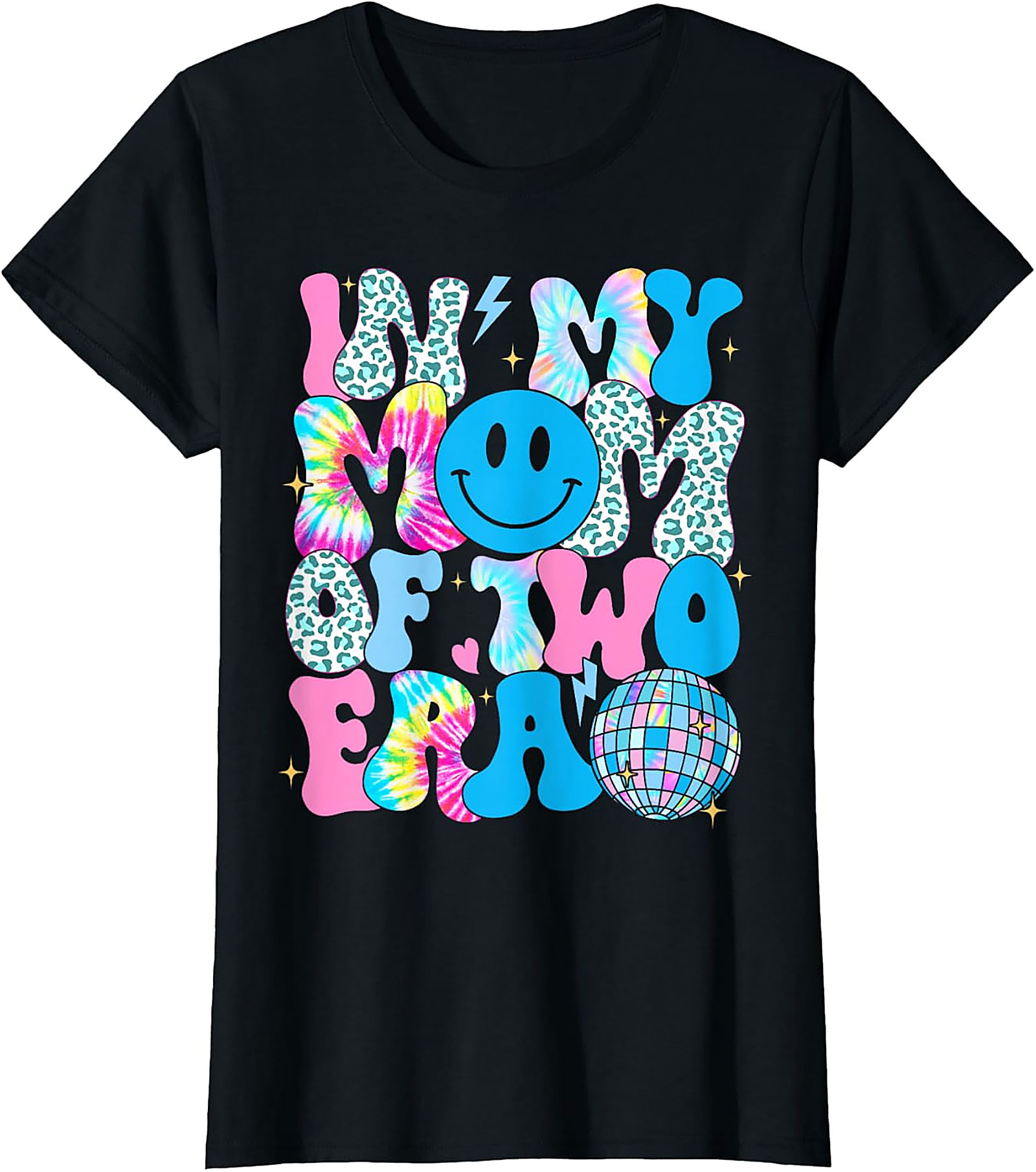 In My Mom Of Two Era T-Shirt | Groovy Retro Mom Tee