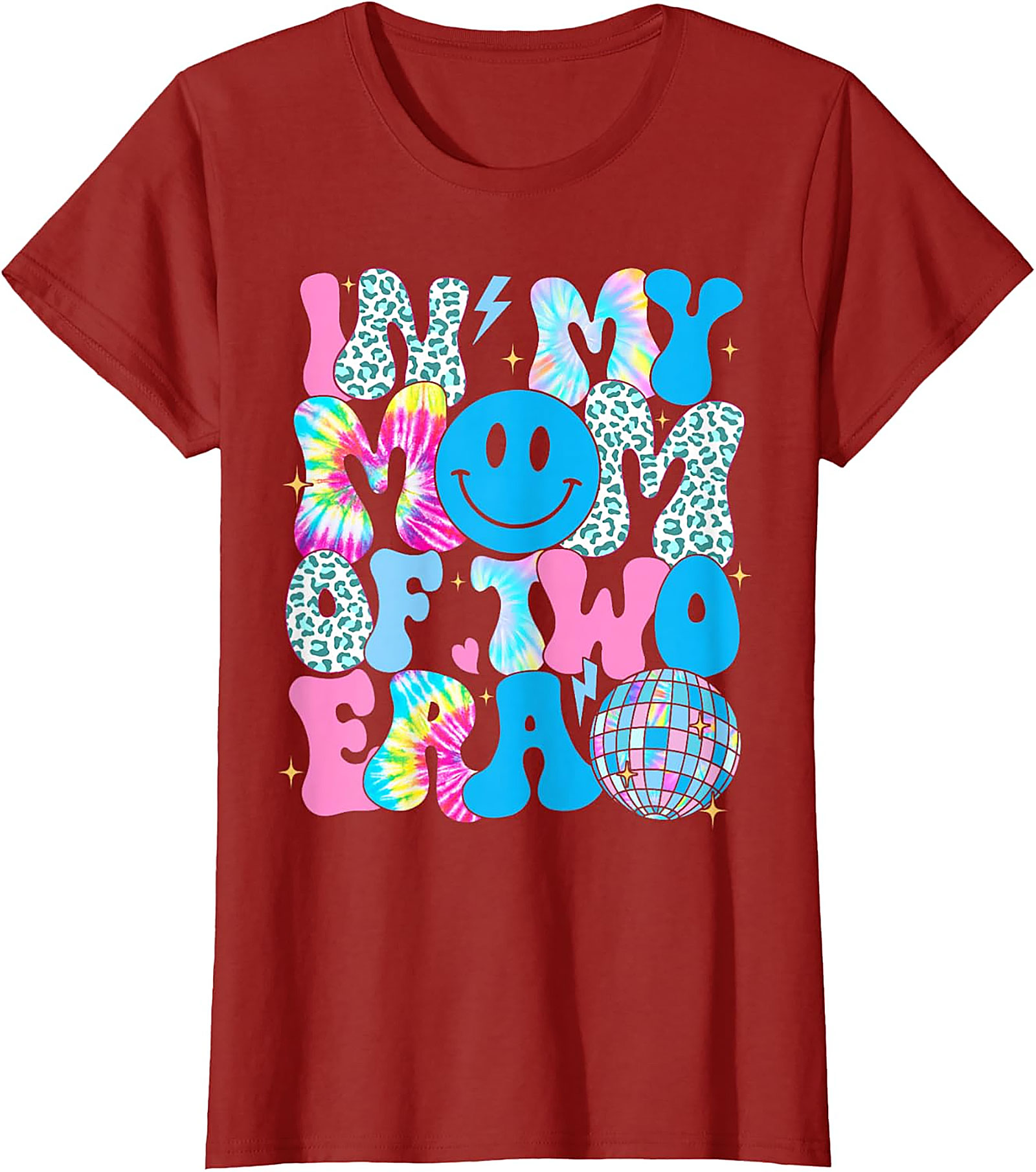 In My Mom Of Two Era T-Shirt | Groovy Retro Mom Tee