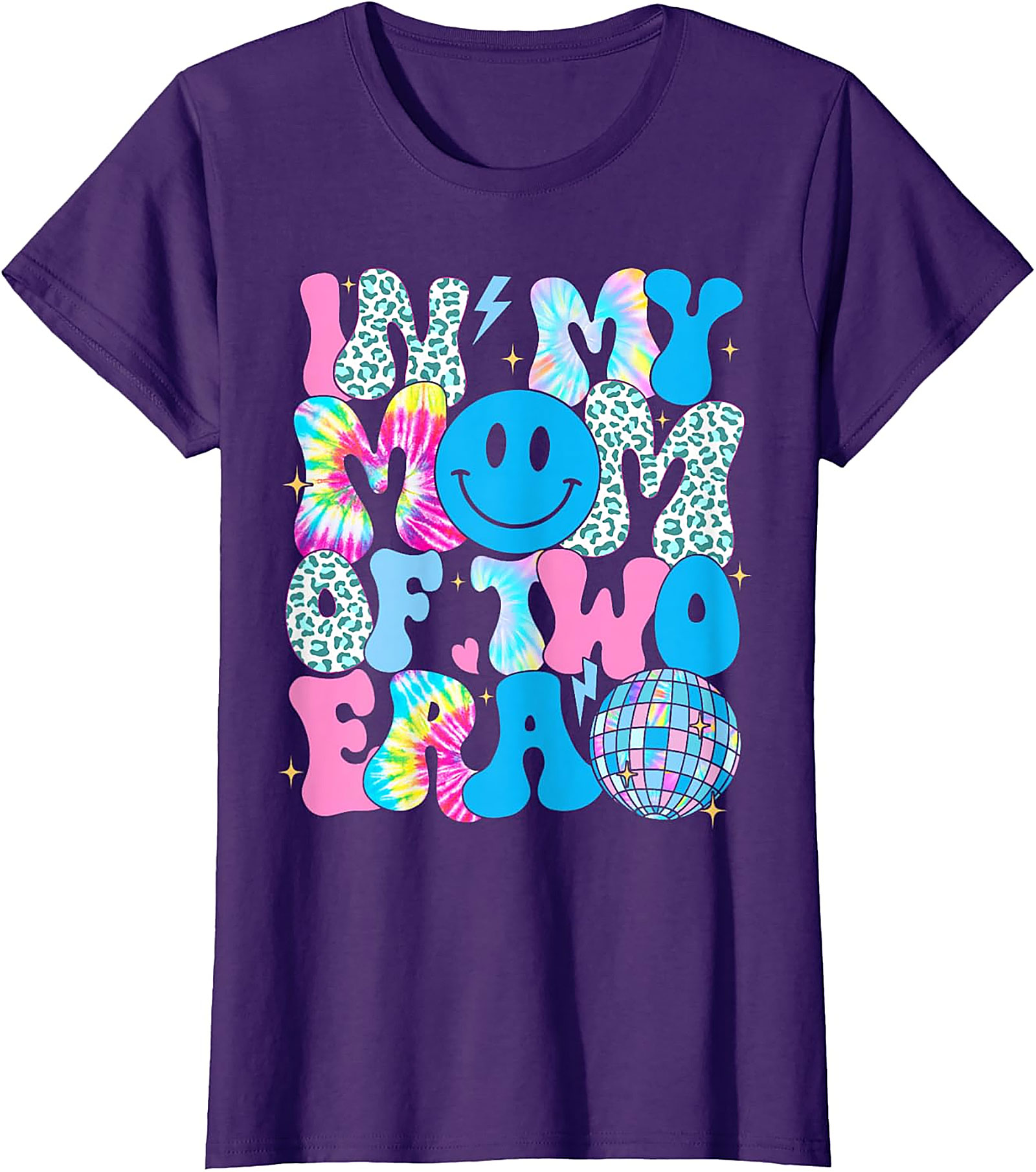 In My Mom Of Two Era T-Shirt | Groovy Retro Mom Tee