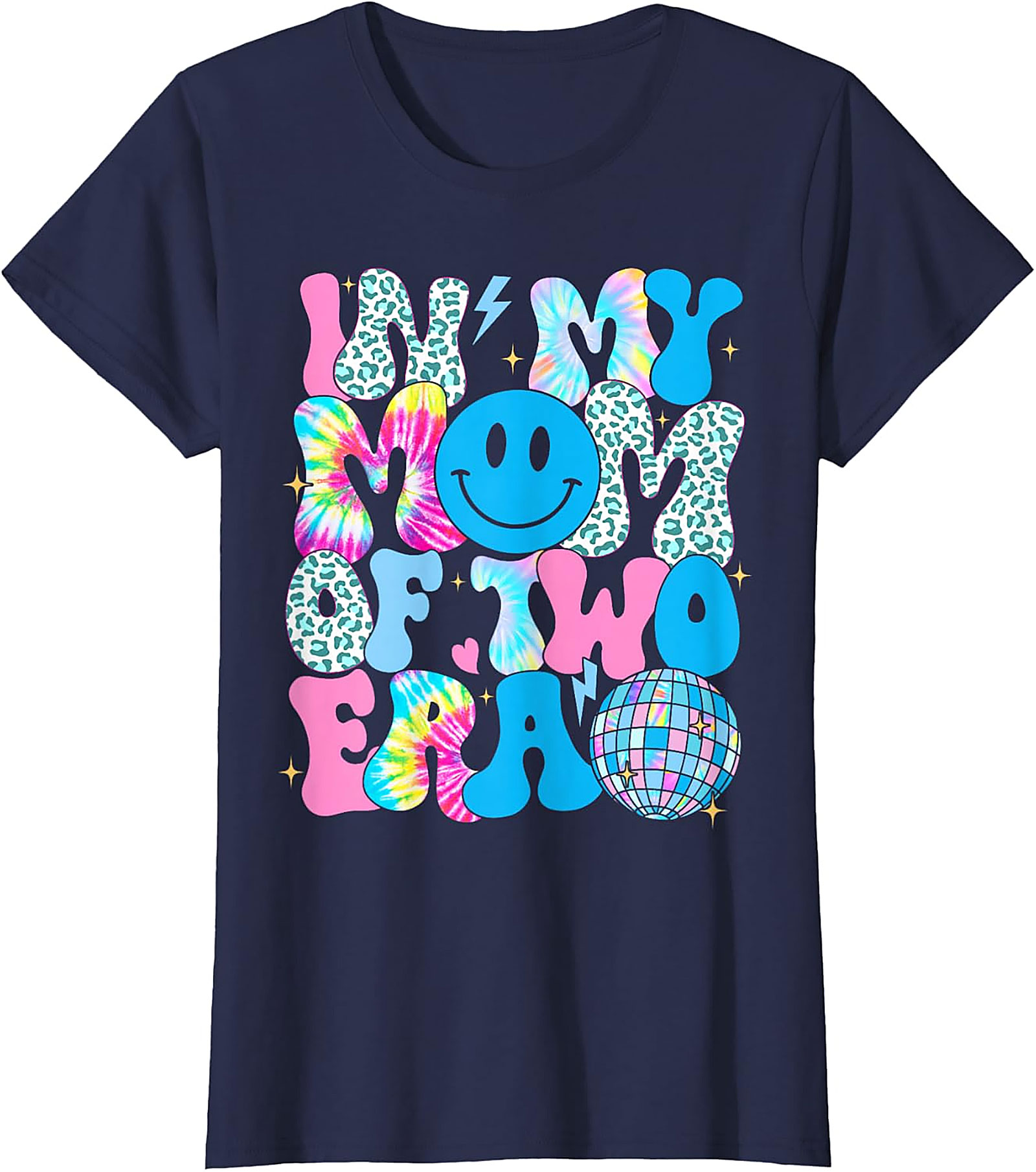 In My Mom Of Two Era T-Shirt | Groovy Retro Mom Tee