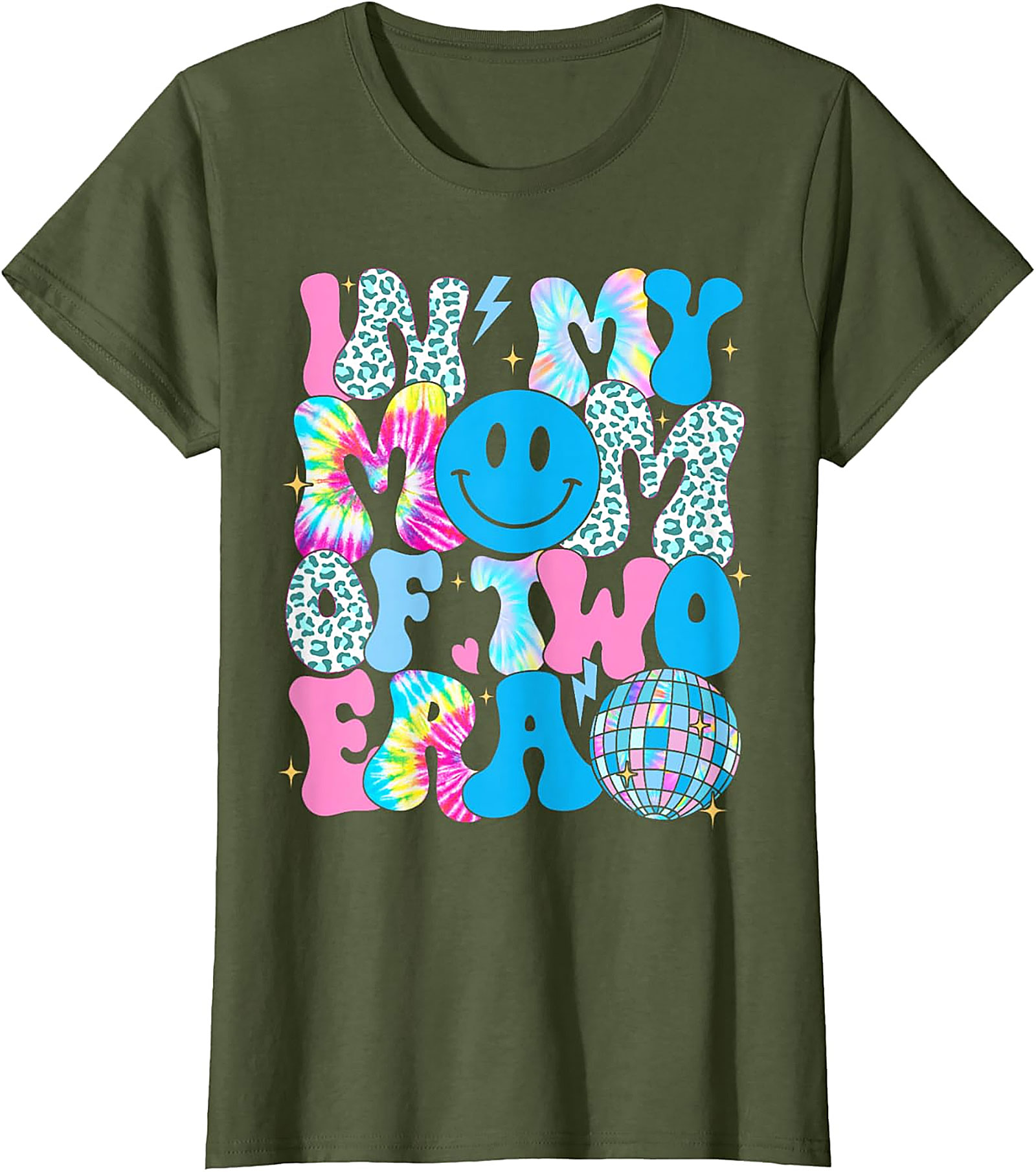 In My Mom Of Two Era T-Shirt | Groovy Retro Mom Tee