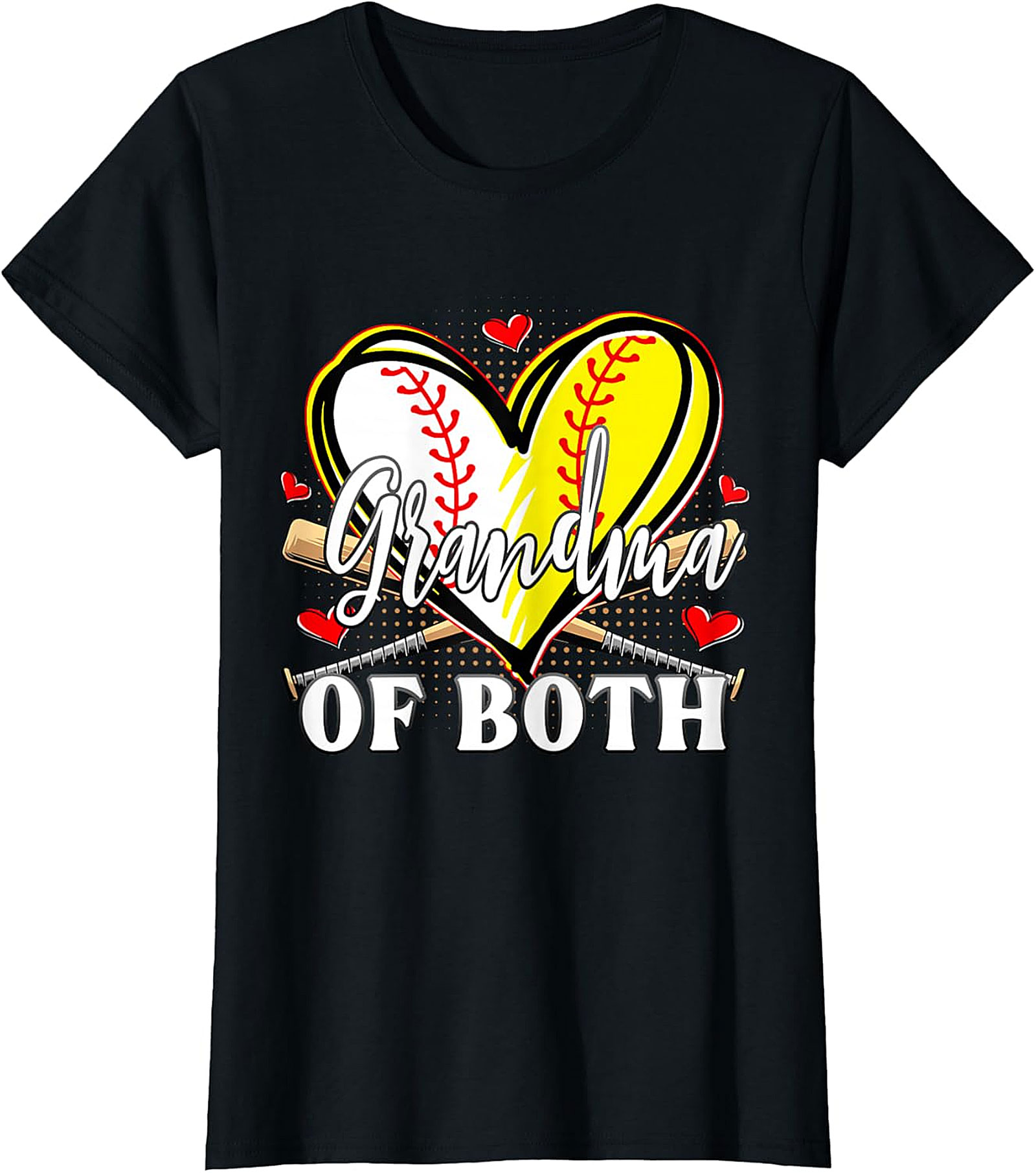 Grandma of Both Baseball & Softball T-Shirt | Sports Gift