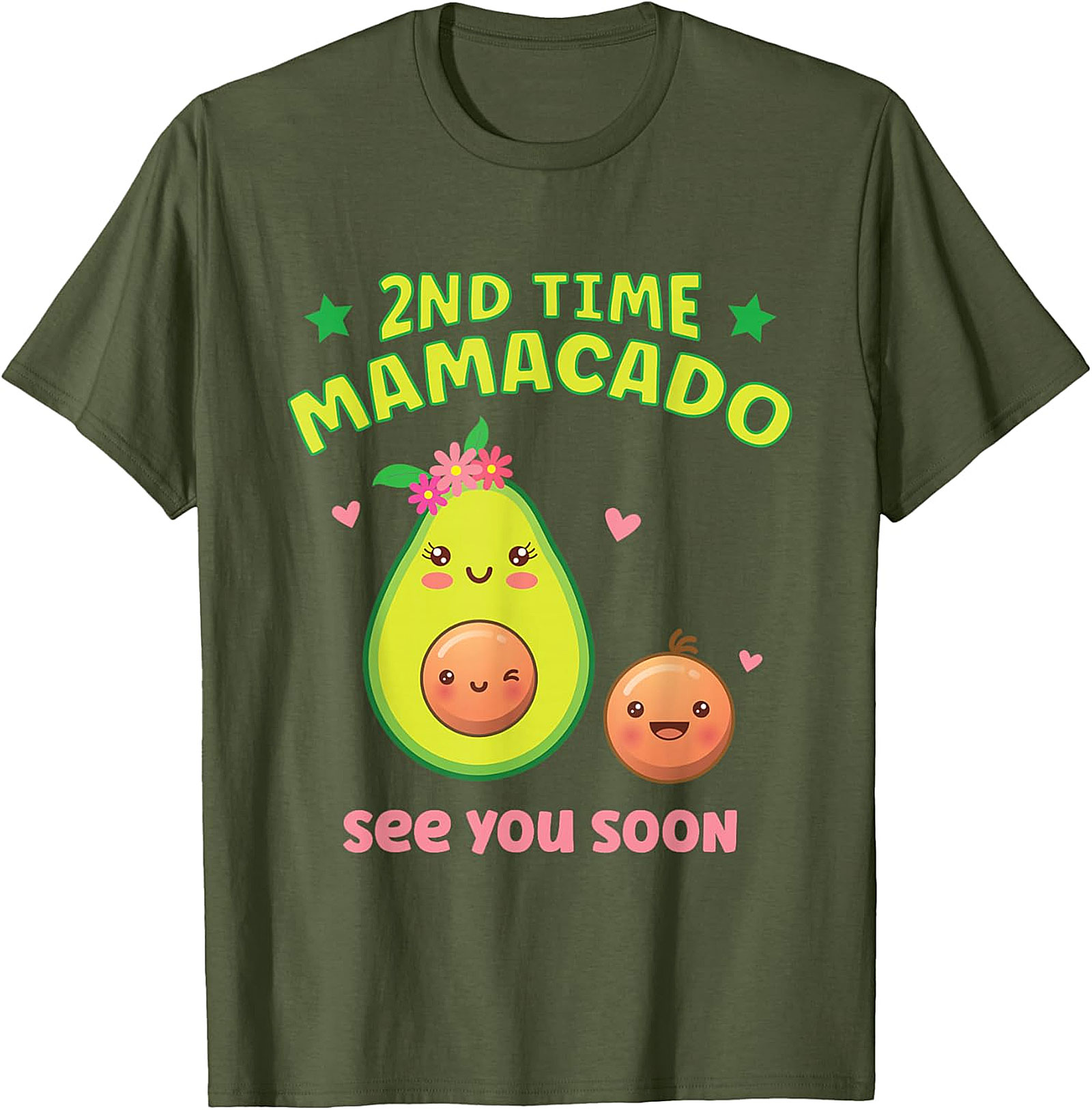 2nd Time Mamacado T-shirt Cute Pregnancy Announcement Tee