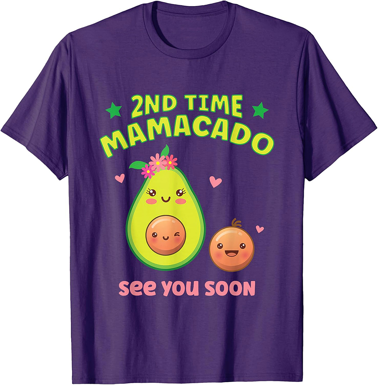 2nd Time Mamacado T-shirt Cute Pregnancy Announcement Tee