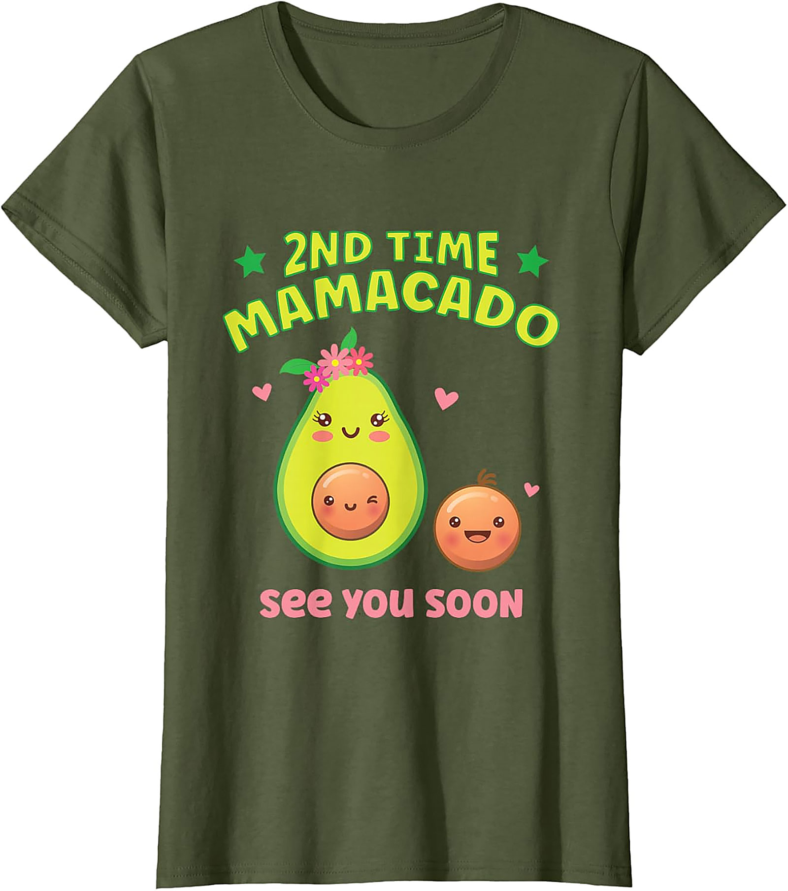 2nd Time Mamacado T-shirt Cute Pregnancy Announcement Tee