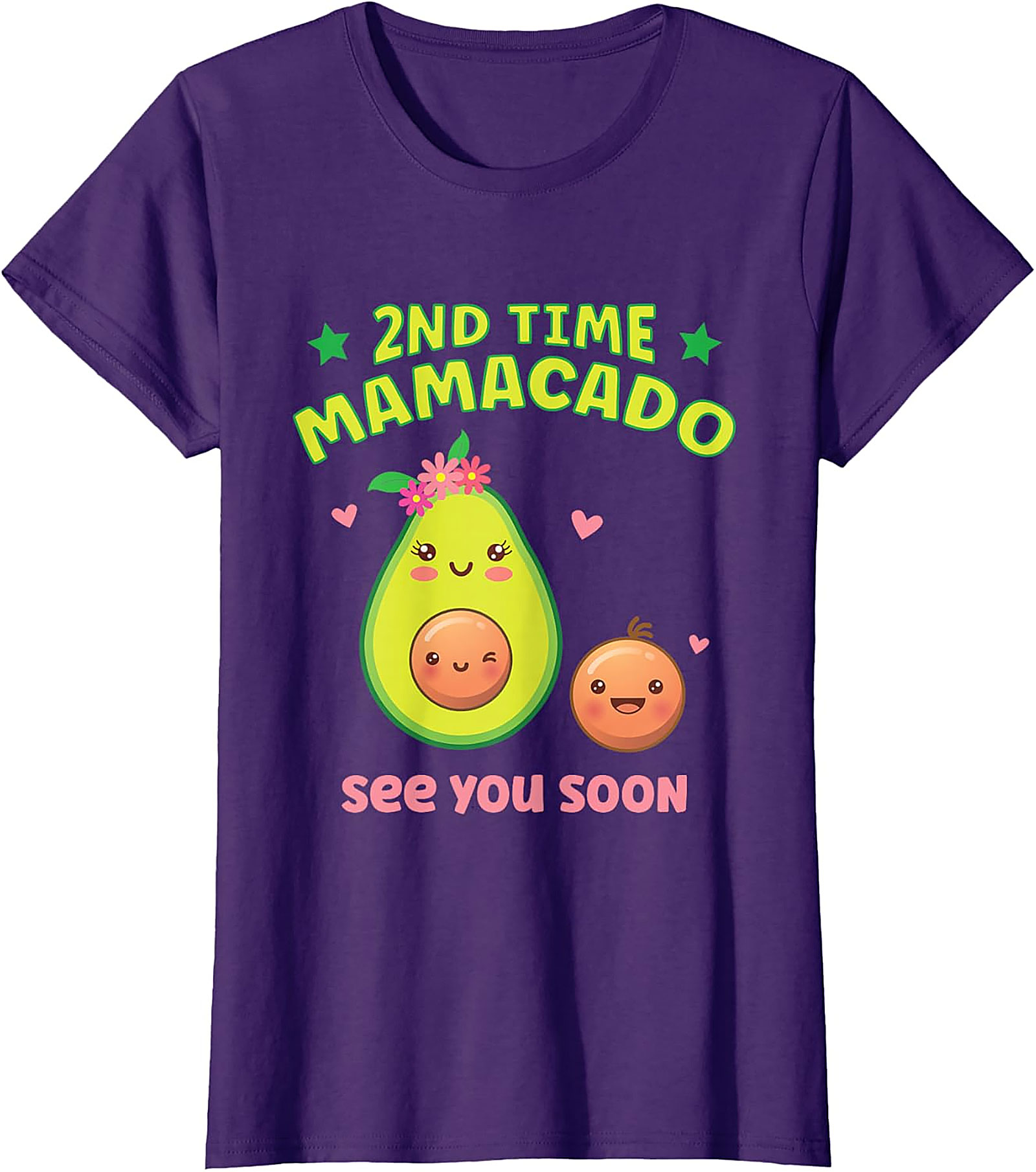 2nd Time Mamacado T-shirt Cute Pregnancy Announcement Tee