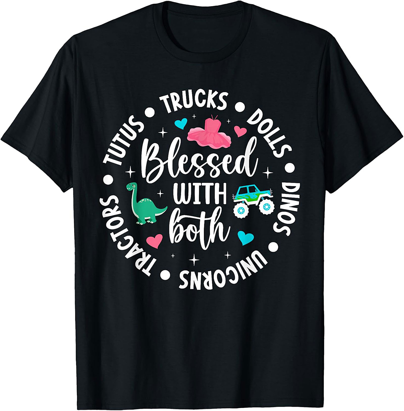 Blessed With Both T-Shirt Tutus & Trucks Parent Tee